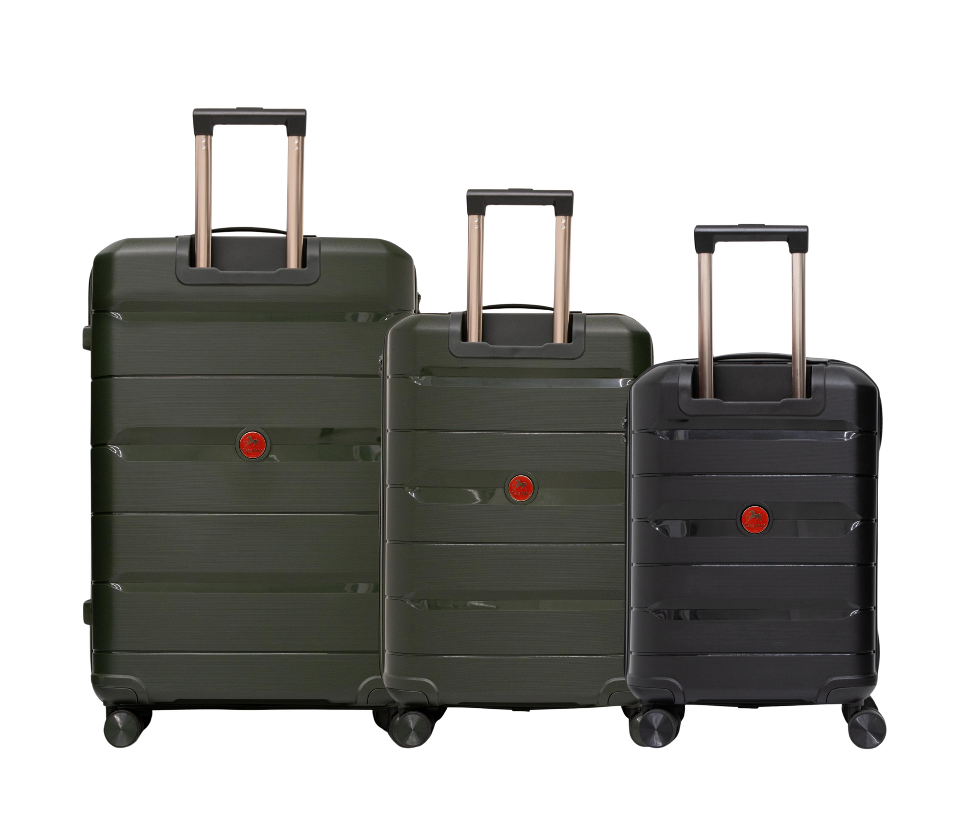 Cavalinho Canada & USA Oasis 3 Piece Luggage Set (20", 24" & 28") - Black DarkOliveGreen DarkOliveGreen - 68040001.010909.202428._3
