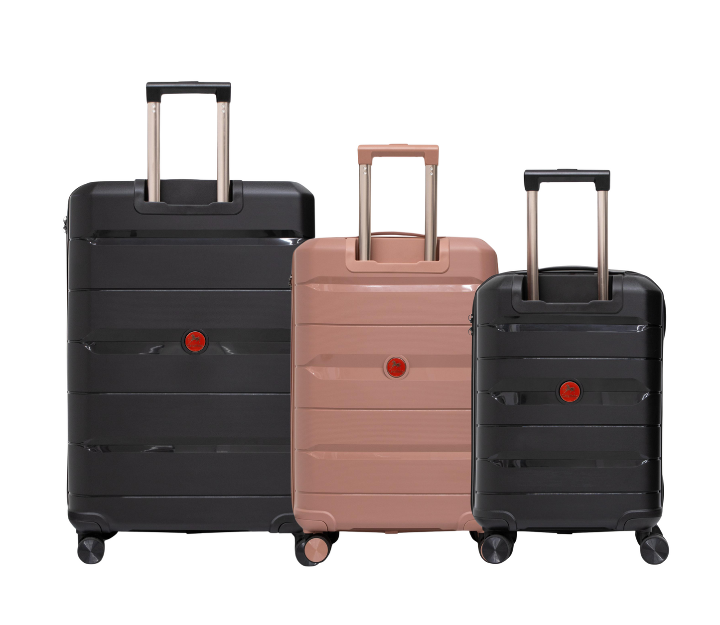 Cavalinho Canada & USA Oasis 3 Piece Luggage Set (20", 24" & 28") - Black RoseGold Black - 68040001.011801.202428._3