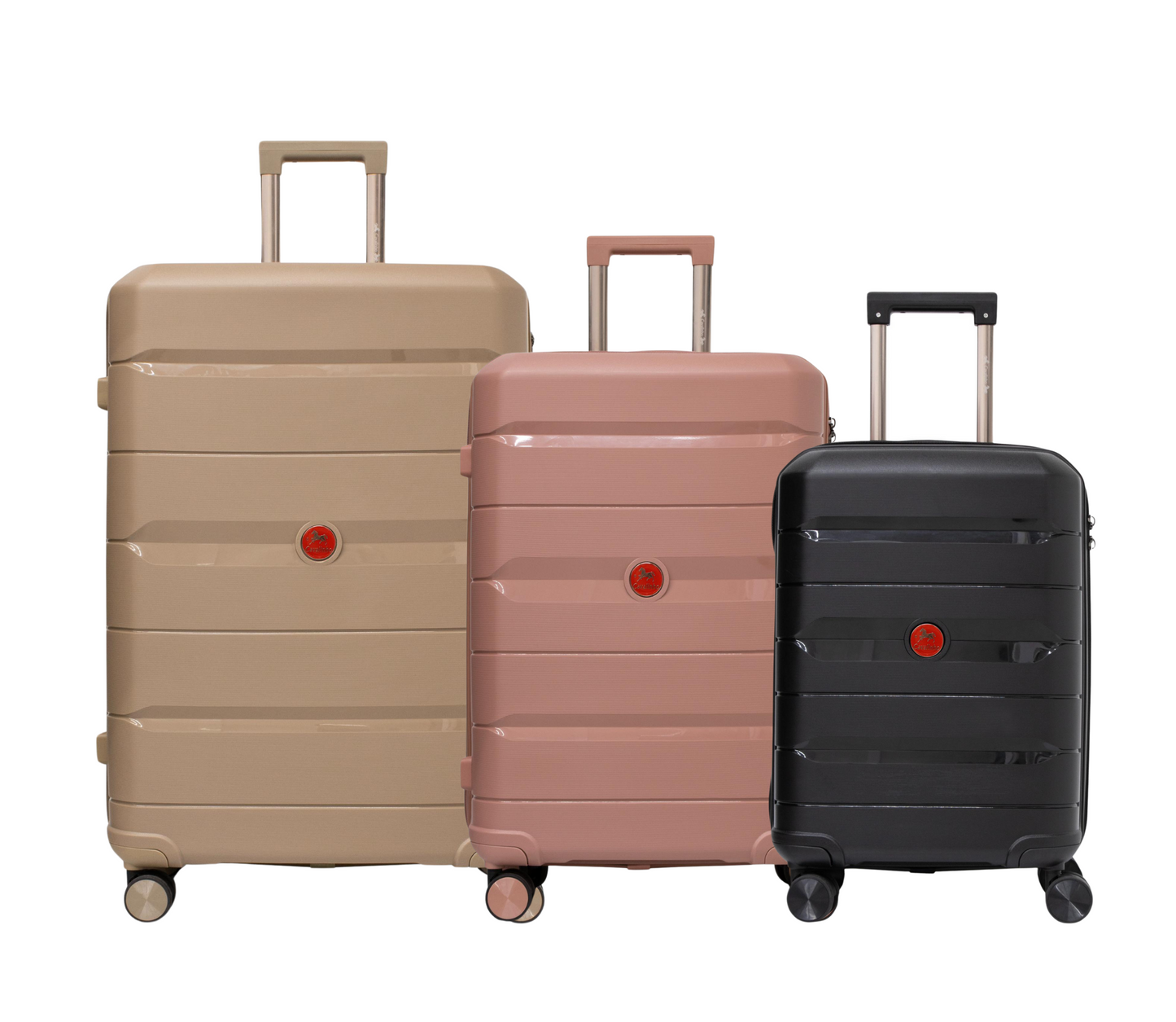 Cavalinho Canada & USA Oasis 3 Piece Luggage Set (20", 24" & 28") - Black RoseGold GoldenRod - 68040001.011807.202428._1