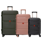 Cavalinho Canada & USA Oasis 3 Piece Luggage Set (20", 24" & 28") - Black RoseGold DarkOliveGreen - 68040001.011809.202428._1