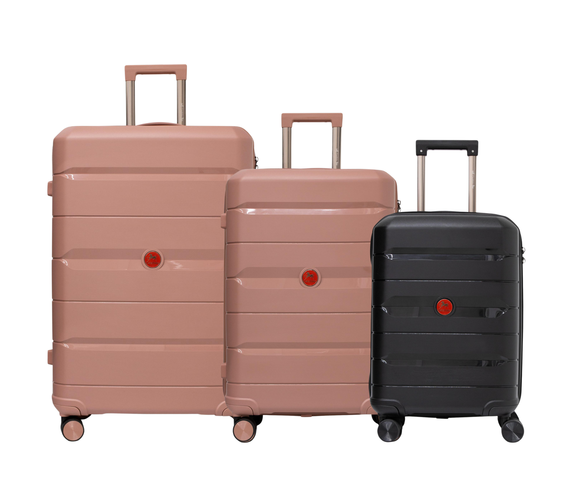 Cavalinho Canada & USA Oasis 3 Piece Luggage Set (20", 24" & 28") - Black RoseGold RoseGold - 68040001.011818.202428._1
