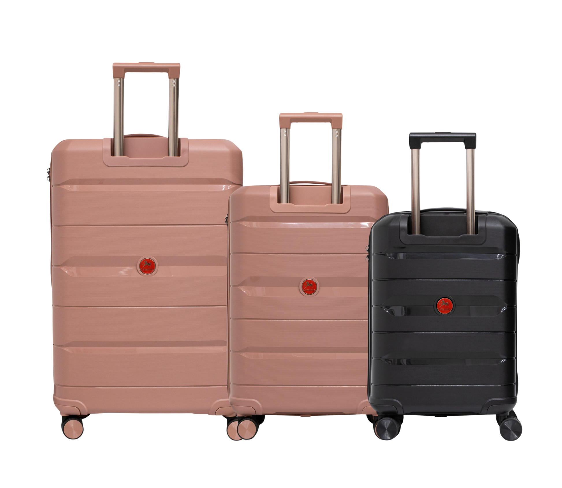 Cavalinho Canada & USA Oasis 3 Piece Luggage Set (20", 24" & 28") - Black RoseGold RoseGold - 68040001.011818.202428._3
