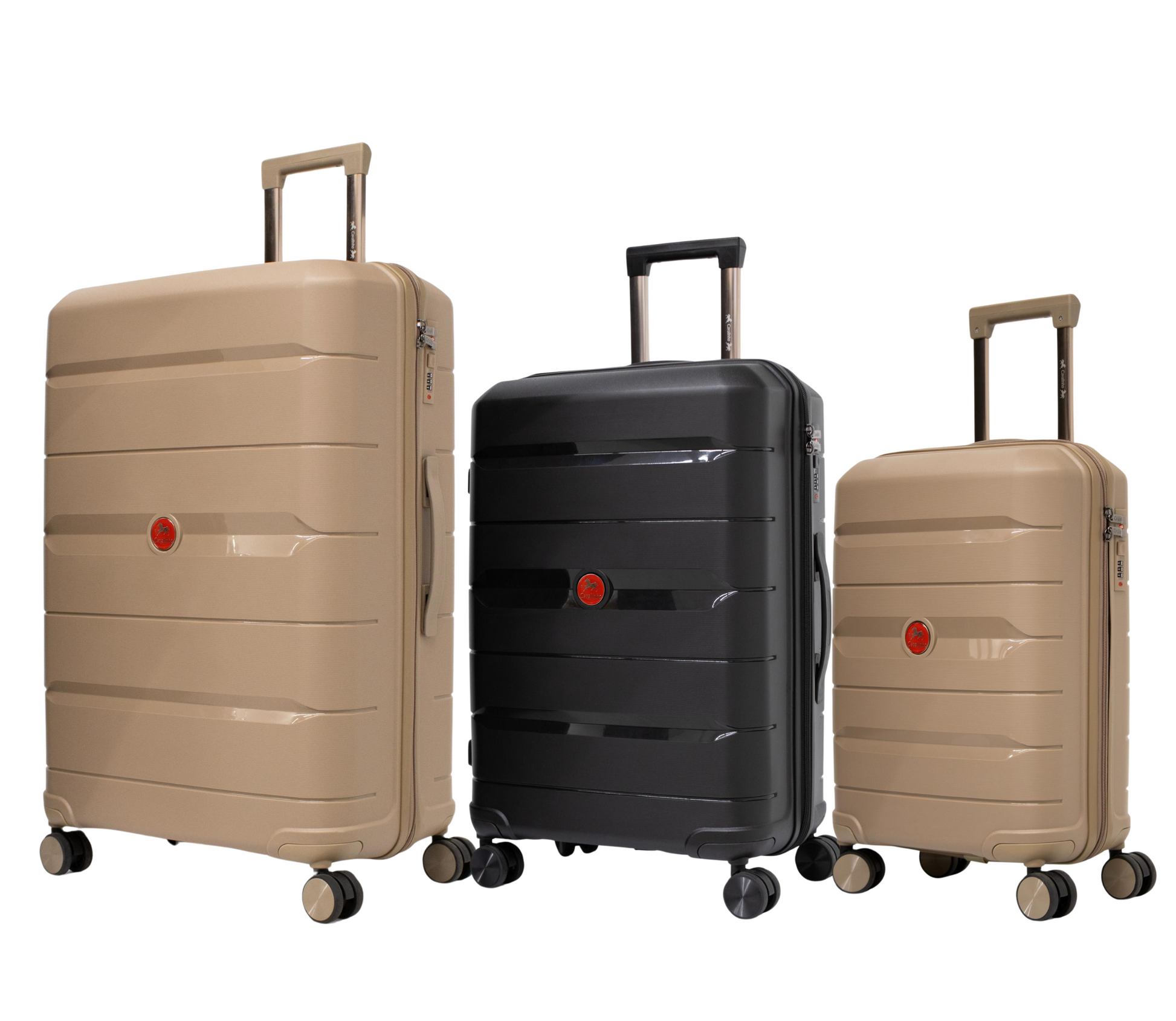 Cavalinho Canada & USA Oasis 3 Piece Luggage Set (20", 24" & 28") - GoldenRod Black GoldenRod - 68040001.070107.202428._2