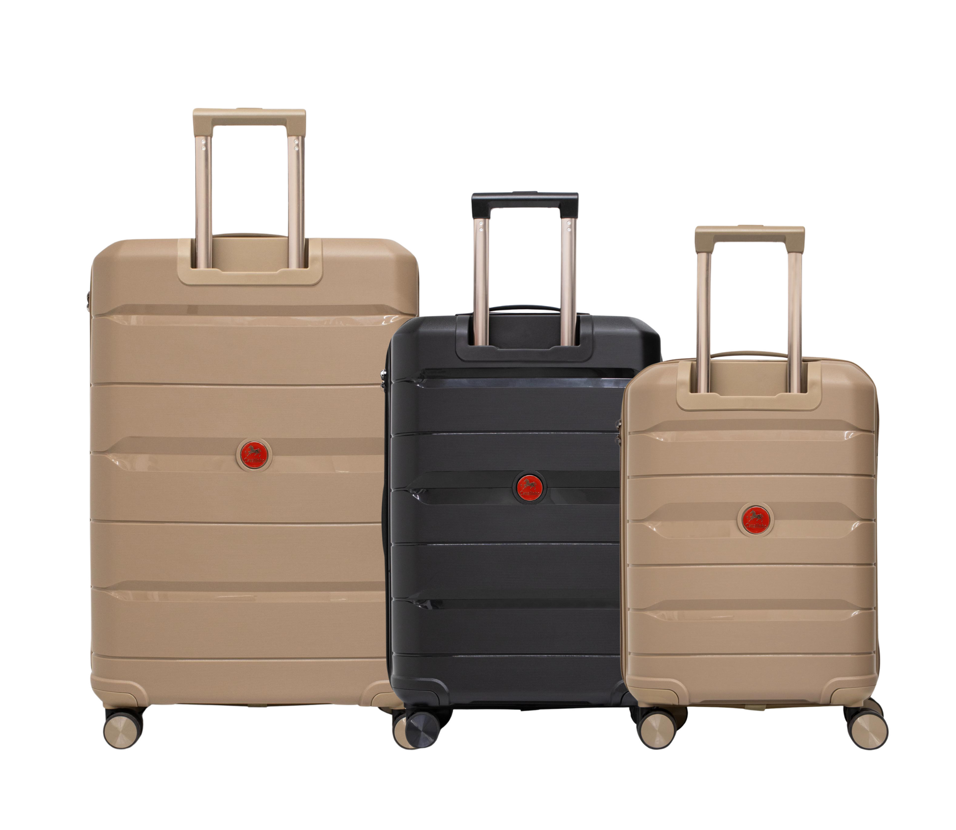Cavalinho Canada & USA Oasis 3 Piece Luggage Set (20", 24" & 28") - GoldenRod Black GoldenRod - 68040001.070107.202428._3