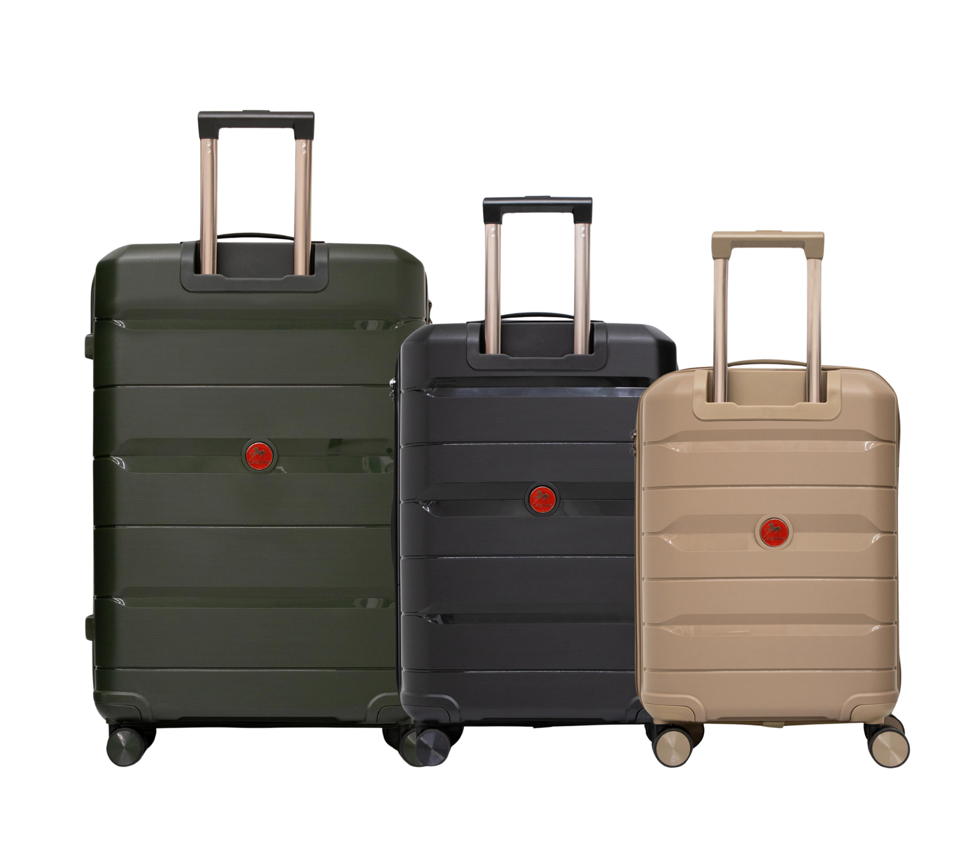Cavalinho Canada & USA Oasis 3 Piece Luggage Set (20", 24" & 28") - GoldenRod Black DarkOliveGreen - 68040001.070109.202428._3