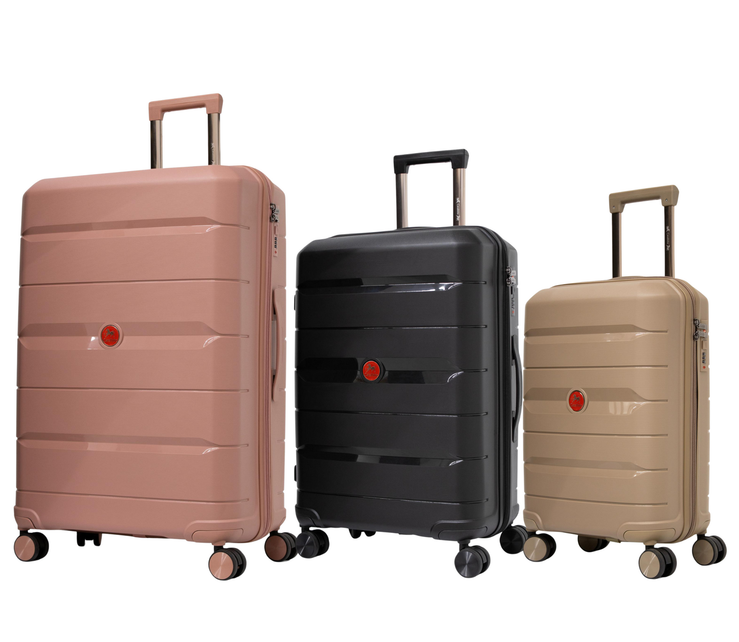 Cavalinho Canada & USA Oasis 3 Piece Luggage Set (20", 24" & 28") - GoldenRod Black RoseGold - 68040001.070118.202428._2