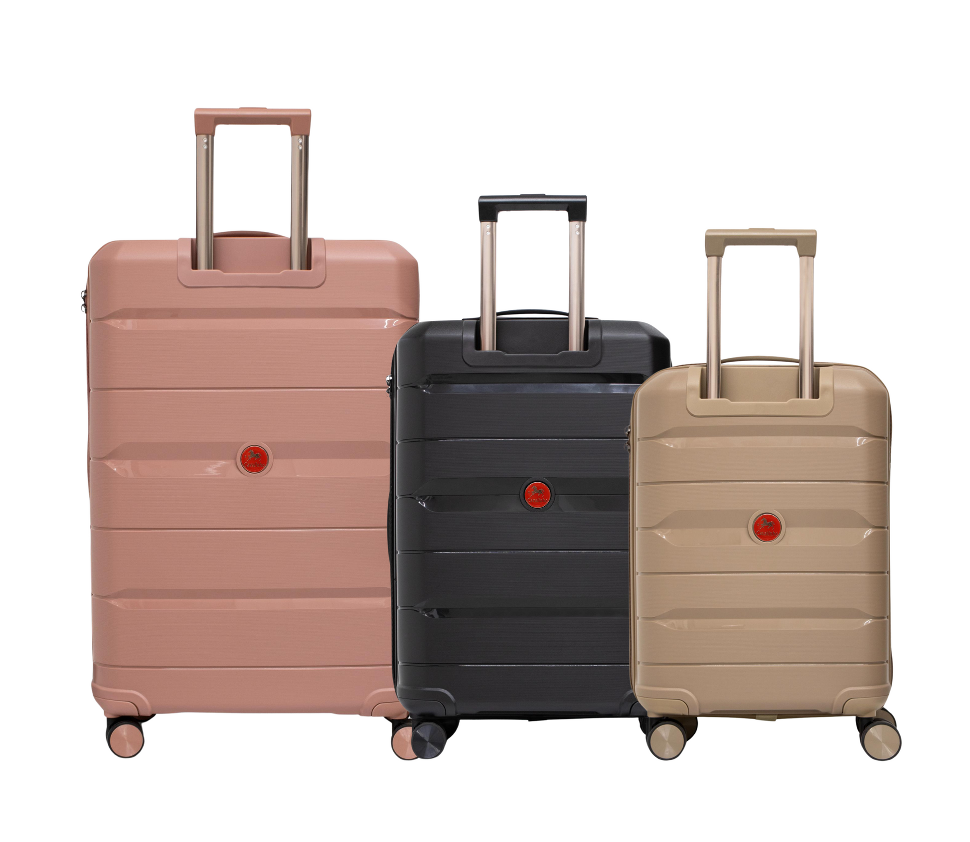 Cavalinho Canada & USA Oasis 3 Piece Luggage Set (20", 24" & 28") - GoldenRod Black RoseGold - 68040001.070118.202428._3