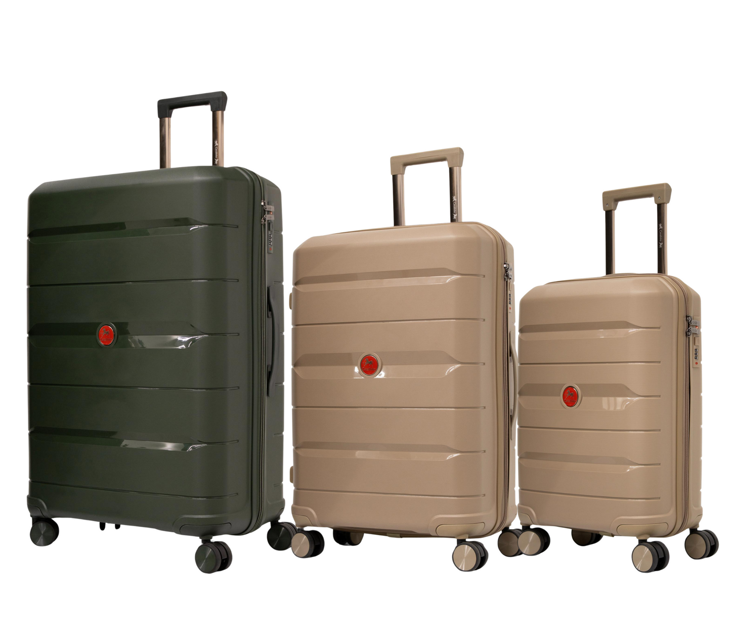 Cavalinho Canada & USA Oasis 3 Piece Luggage Set (20", 24" & 28") - GoldenRod GoldenRod DarkOliveGreen - 68040001.070709.202428._2