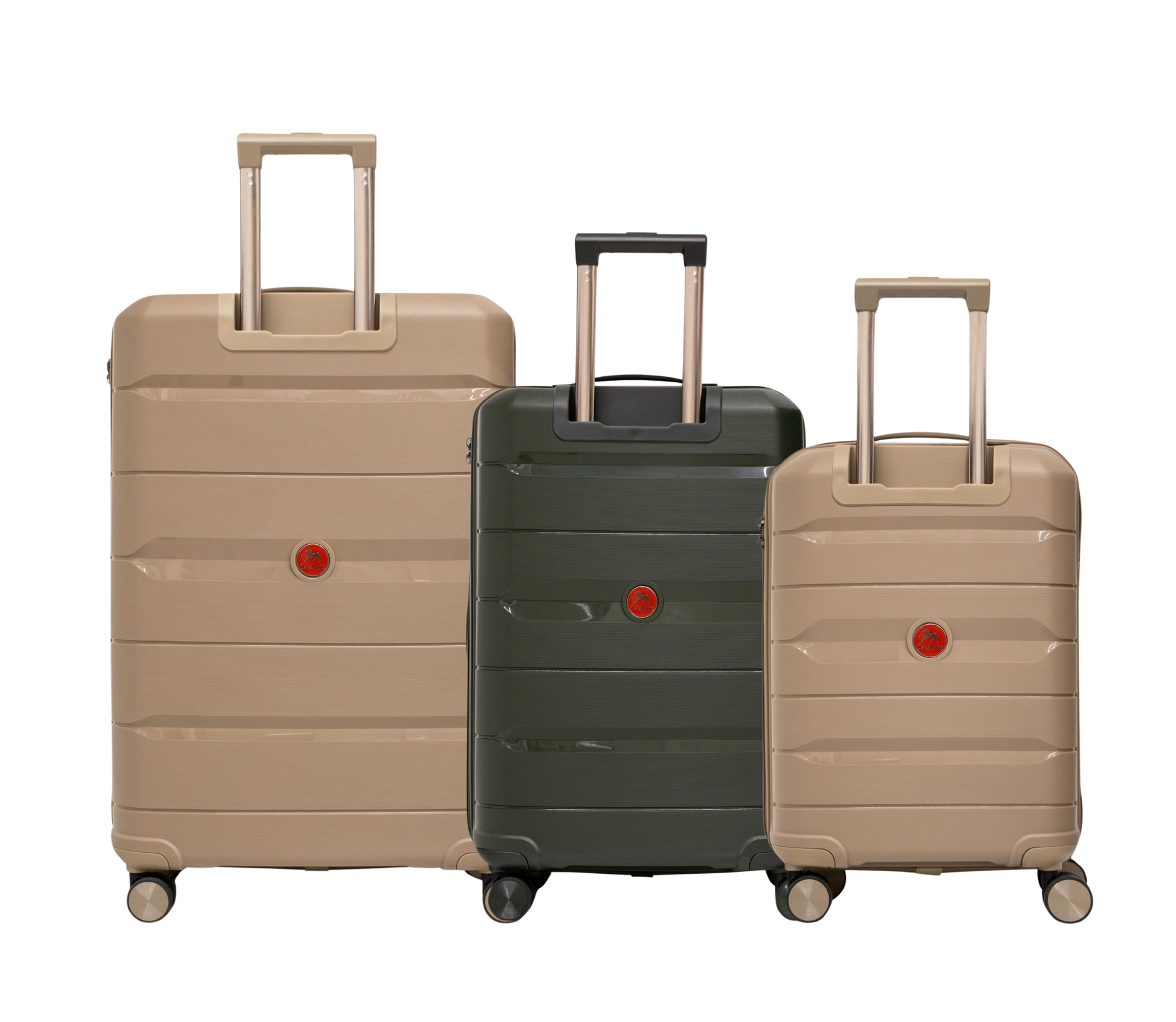 Cavalinho Canada & USA Oasis 3 Piece Luggage Set (20", 24" & 28") - GoldenRod DarkOliveGreen GoldenRod - 68040001.070907.202428._3
