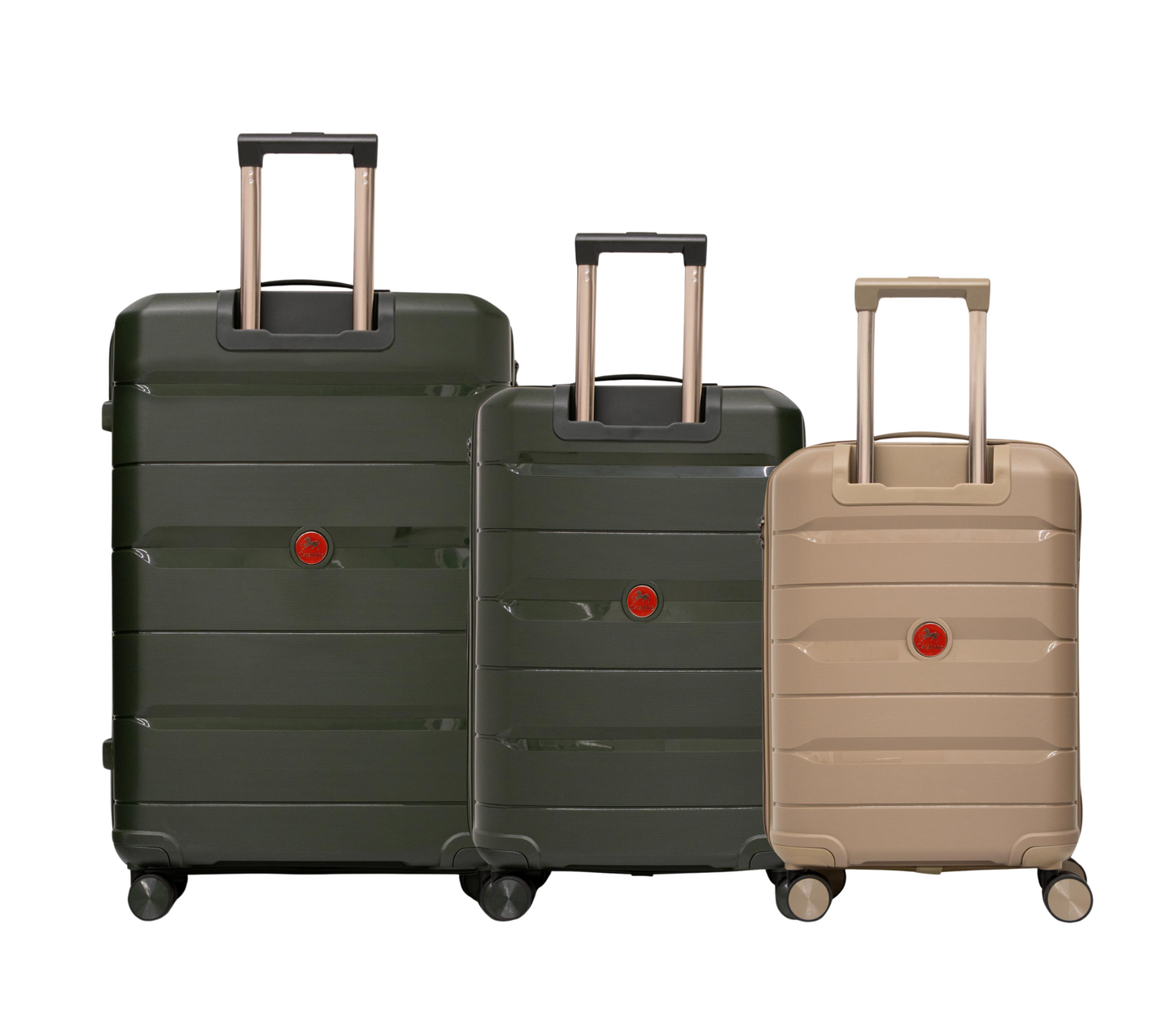 Cavalinho Canada & USA Oasis 3 Piece Luggage Set (20", 24" & 28") - GoldenRod DarkOliveGreen DarkOliveGreen - 68040001.070909.202428._3