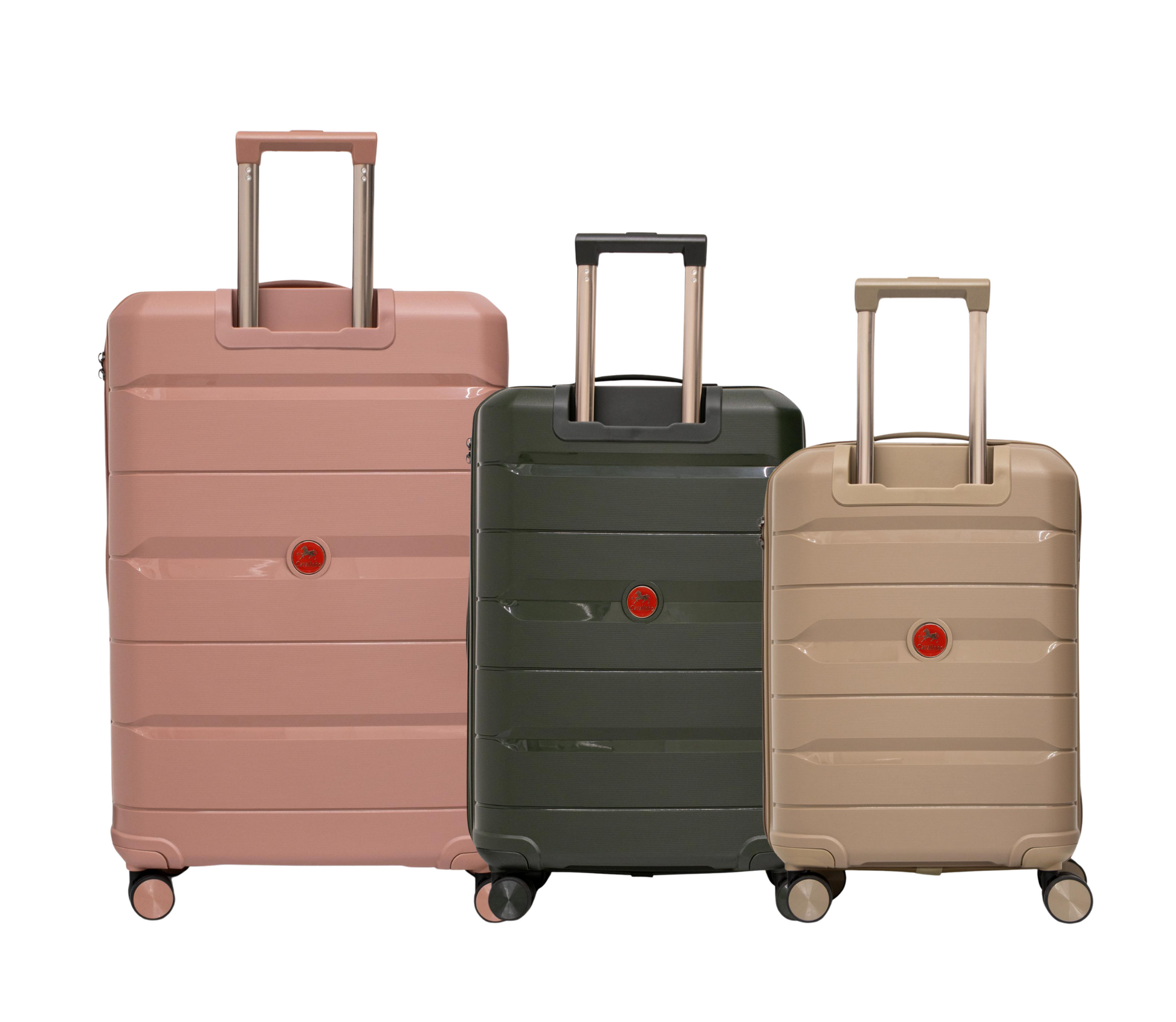 Cavalinho Canada & USA Oasis 3 Piece Luggage Set (20", 24" & 28") - GoldenRod DarkOliveGreen RoseGold - 68040001.070918.202428._3