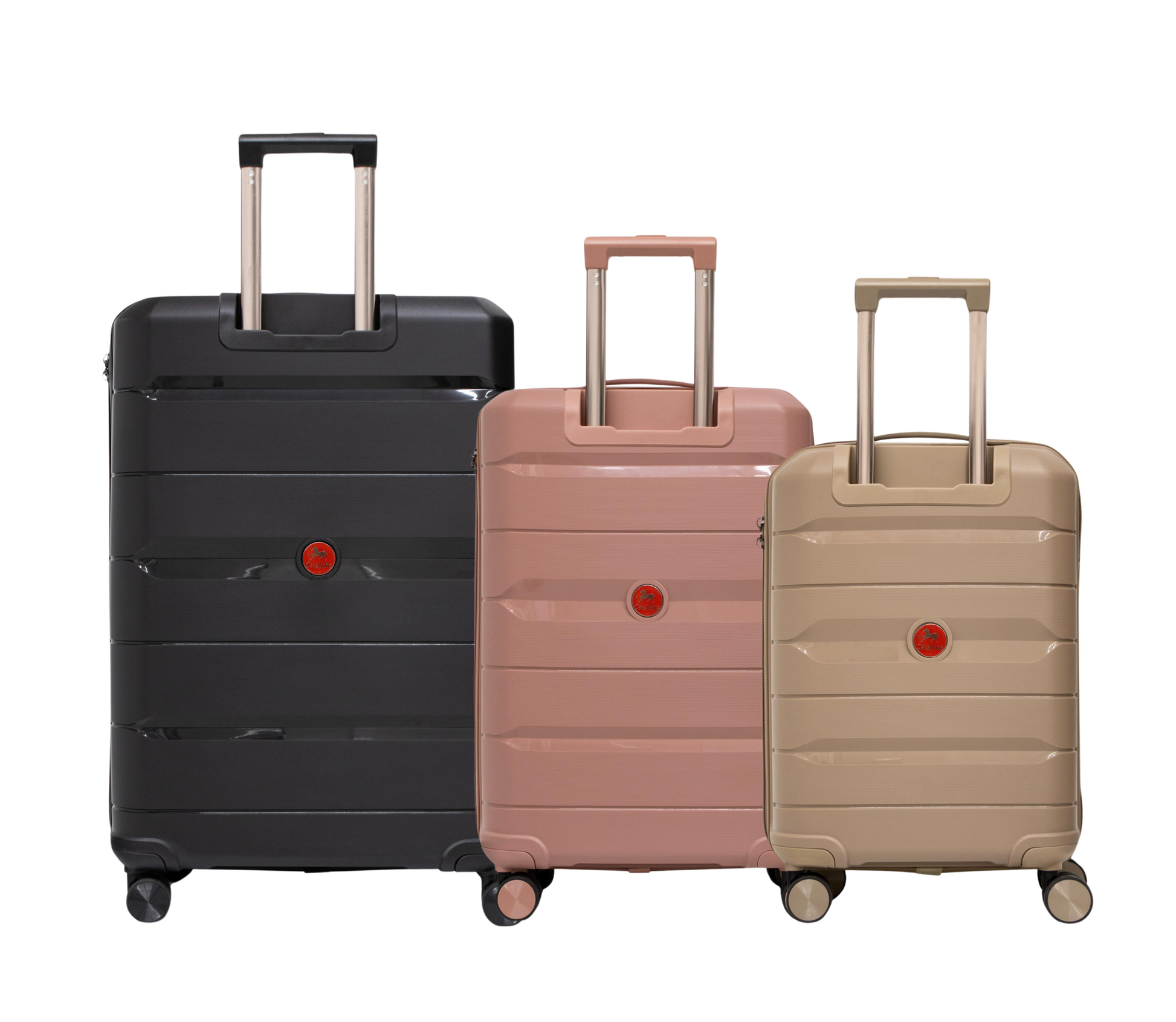 Cavalinho Canada & USA Oasis 3 Piece Luggage Set (20", 24" & 28") - GoldenRod RoseGold Black - 68040001.071801.202428._3