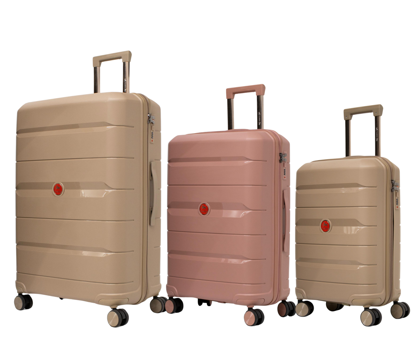 Cavalinho Canada & USA Oasis 3 Piece Luggage Set (20", 24" & 28") - GoldenRod RoseGold GoldenRod - 68040001.071807.202428._2