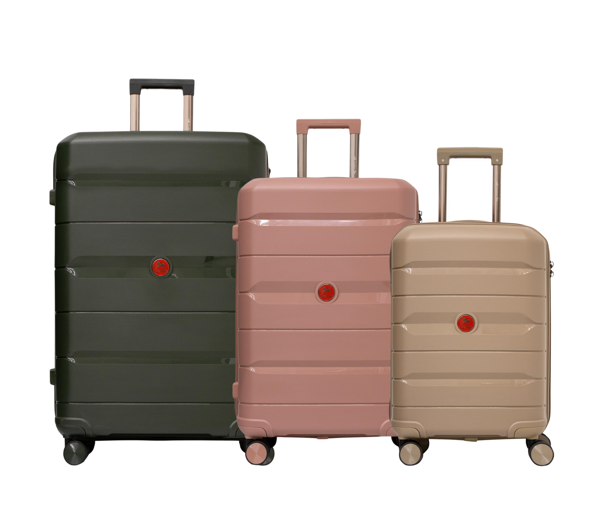 Cavalinho Canada & USA Oasis 3 Piece Luggage Set (20", 24" & 28") - GoldenRod RoseGold DarkOliveGreen - 68040001.071809.202428._1