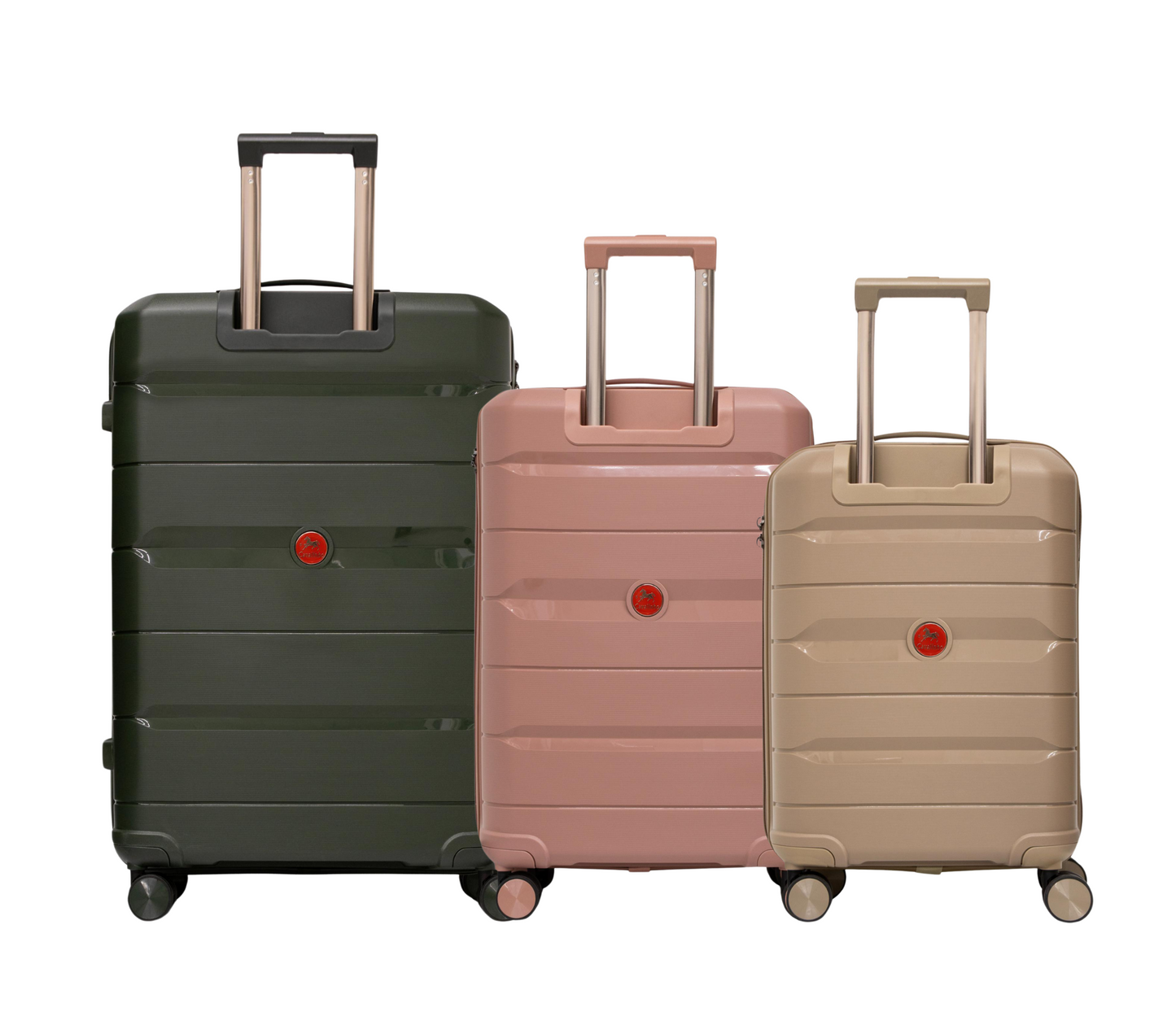 Cavalinho Canada & USA Oasis 3 Piece Luggage Set (20", 24" & 28") - GoldenRod RoseGold DarkOliveGreen - 68040001.071809.202428._3
