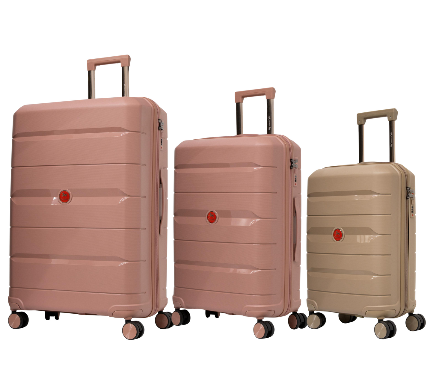 Cavalinho Canada & USA Oasis 3 Piece Luggage Set (20", 24" & 28") - GoldenRod RoseGold RoseGold - 68040001.071818.202428._2