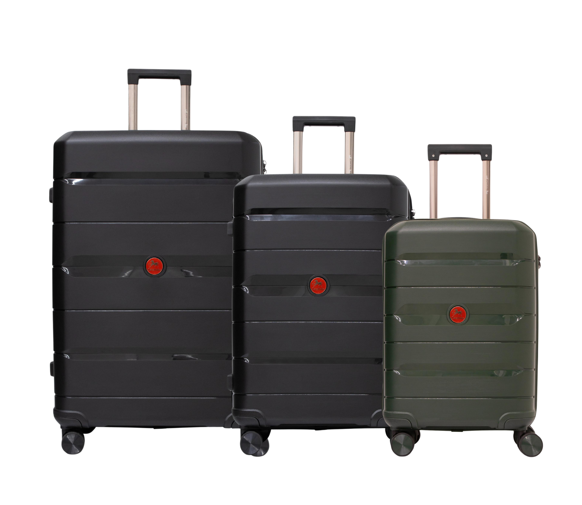 Cavalinho Canada & USA Oasis 3 Piece Luggage Set (20", 24" & 28") - DarkOliveGreen Black Black - 68040001.090101.202428._1