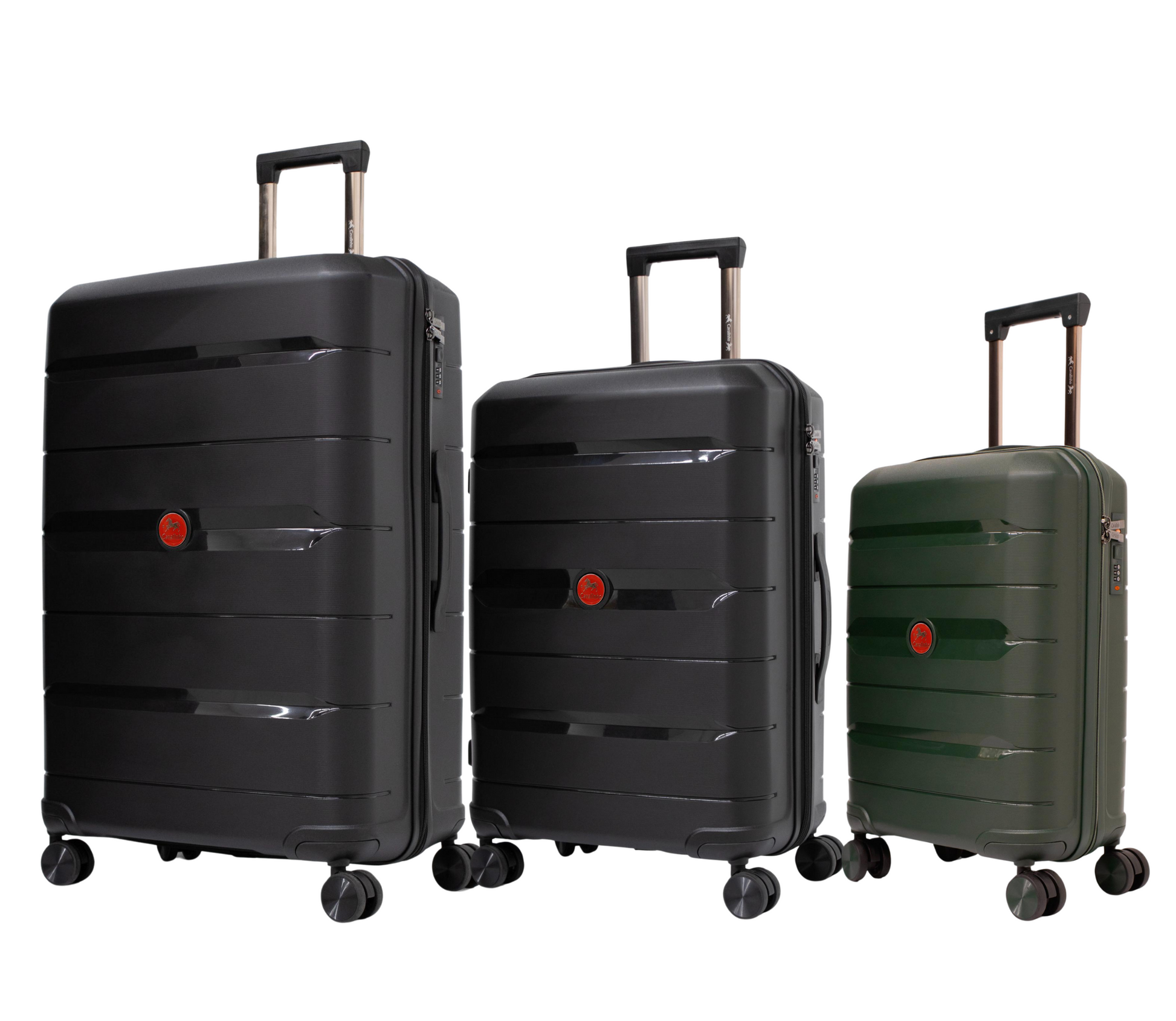 Cavalinho Canada & USA Oasis 3 Piece Luggage Set (20", 24" & 28") - DarkOliveGreen Black Black - 68040001.090101.202428._2