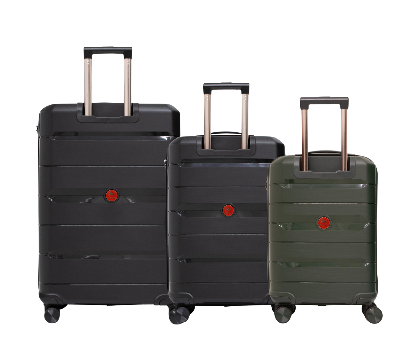 Cavalinho Canada & USA Oasis 3 Piece Luggage Set (20", 24" & 28") - DarkOliveGreen Black Black - 68040001.090101.202428._3