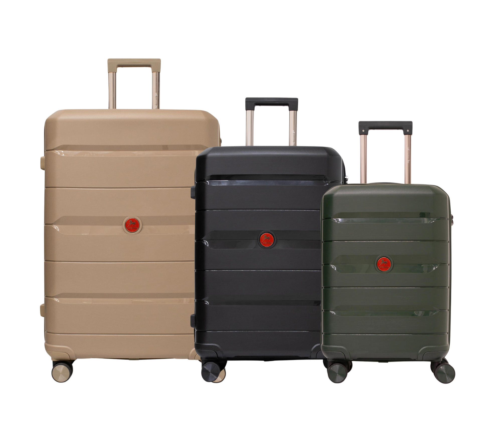 Cavalinho Canada & USA Oasis 3 Piece Luggage Set (20", 24" & 28") - DarkOliveGreen Black GoldenRod - 68040001.090107.202428._1