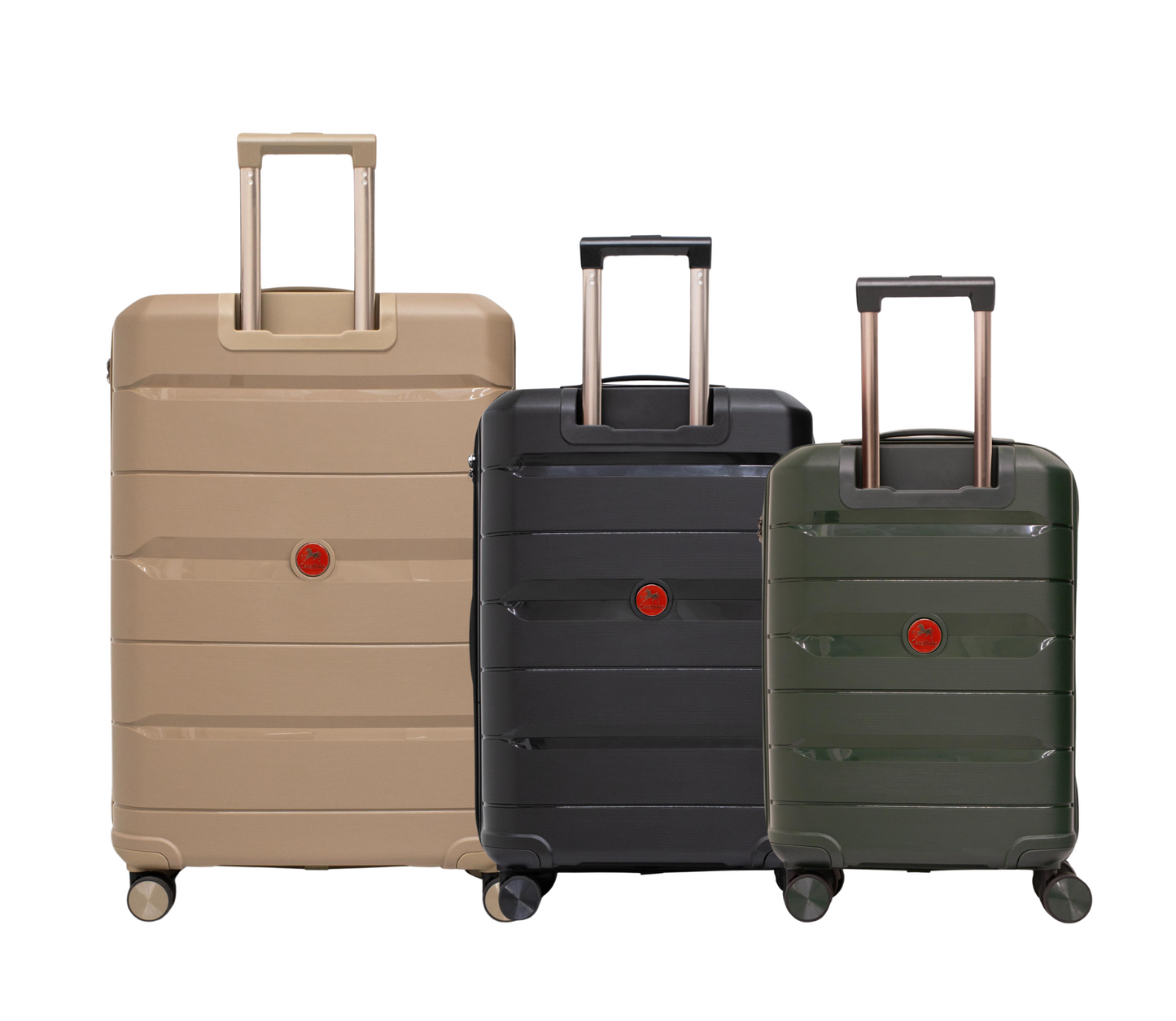 Cavalinho Canada & USA Oasis 3 Piece Luggage Set (20", 24" & 28") - DarkOliveGreen Black GoldenRod - 68040001.090107.202428._3