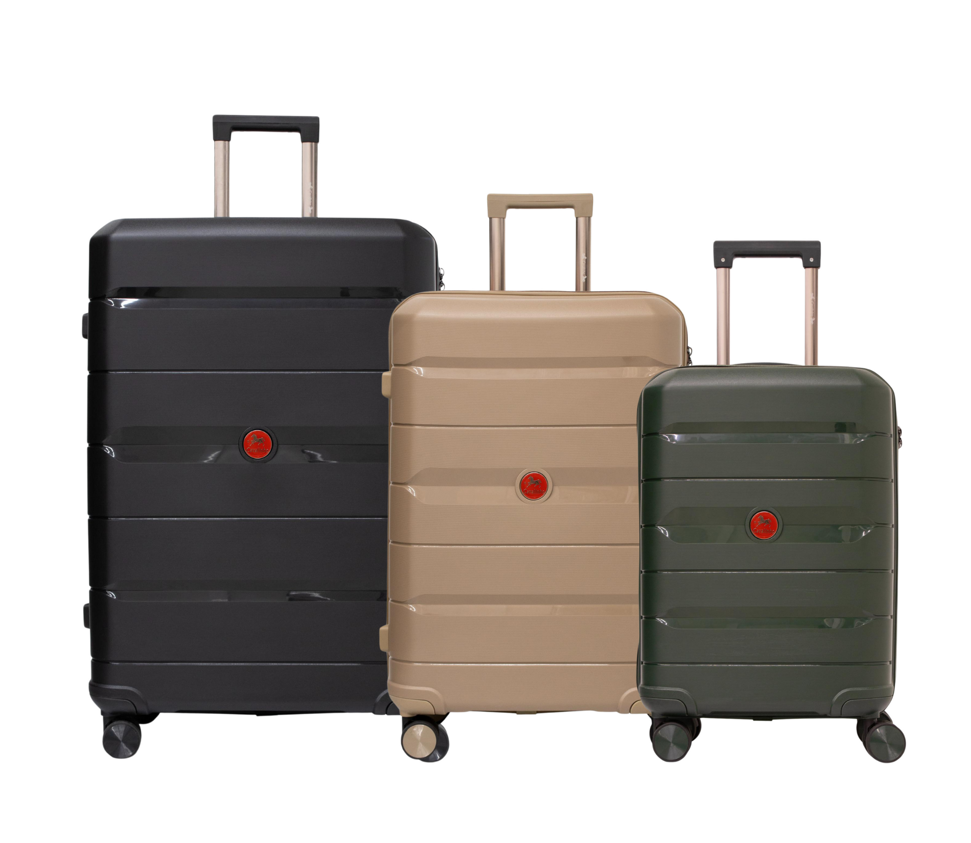 Cavalinho Canada & USA Oasis 3 Piece Luggage Set (20", 24" & 28") - DarkOliveGreen GoldenRod Black - 68040001.090701.202428._1