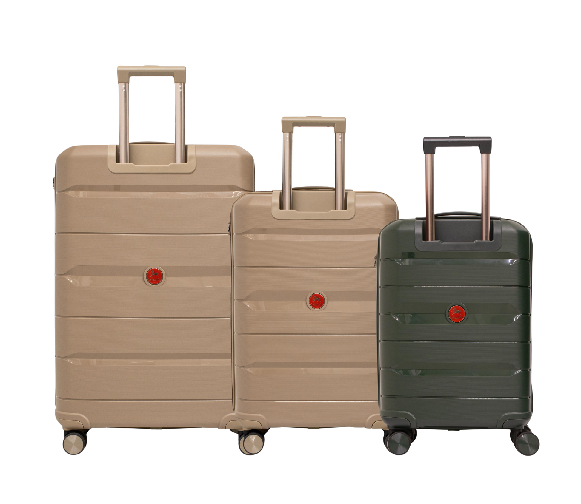 Cavalinho Canada & USA Oasis 3 Piece Luggage Set (20", 24" & 28") - DarkOliveGreen GoldenRod GoldenRod - 68040001.090707.202428._3