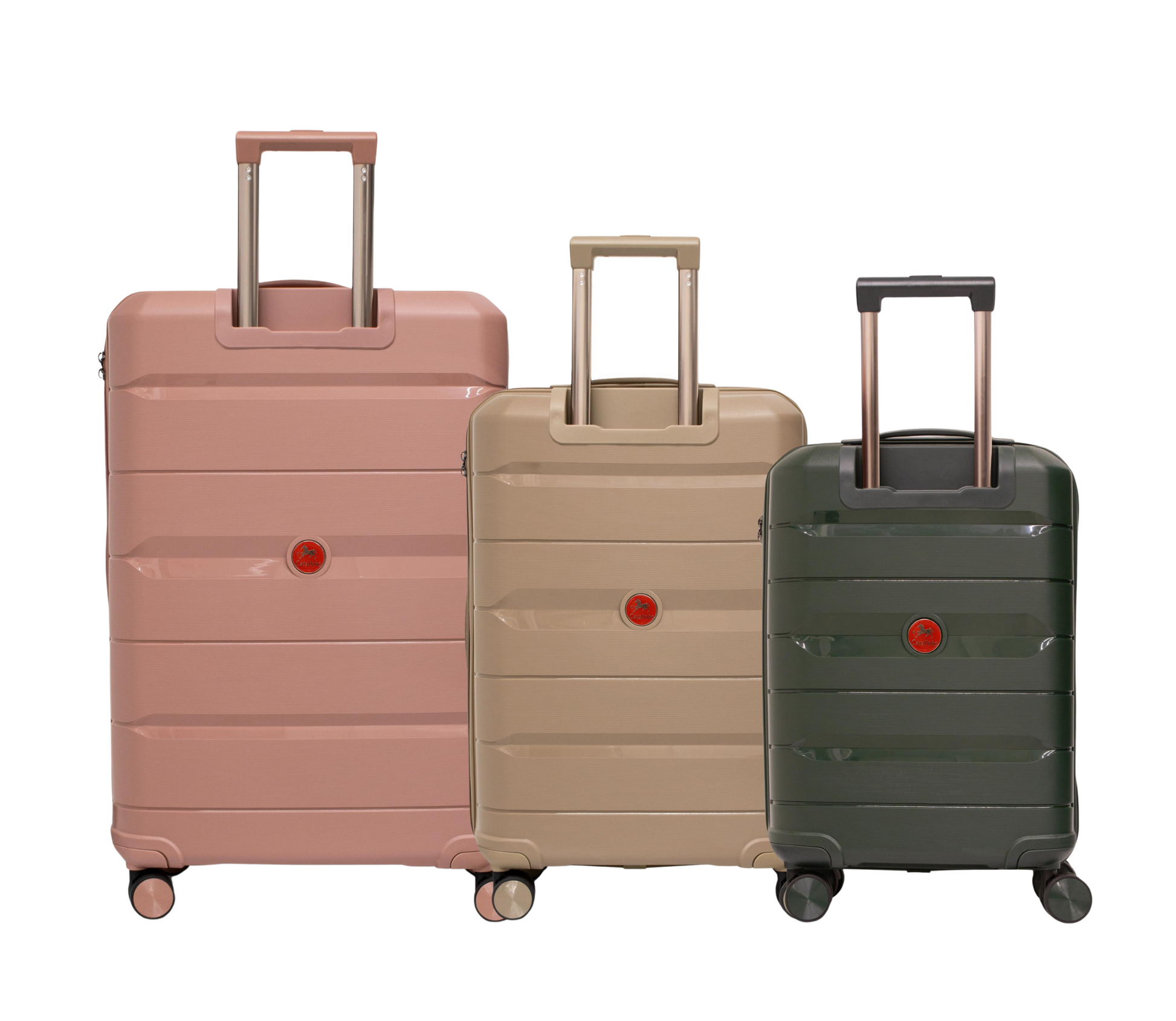 Cavalinho Canada & USA Oasis 3 Piece Luggage Set (20", 24" & 28") - DarkOliveGreen GoldenRod RoseGold - 68040001.090718.202428._3