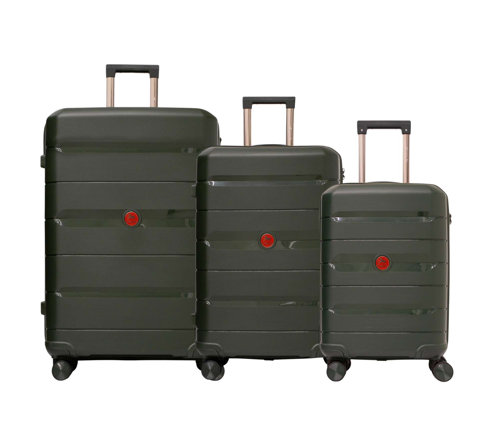 Cavalinho Canada & USA Oasis 3 Piece Luggage Set (20", 24" & 28") - DarkOliveGreen DarkOliveGreen DarkOliveGreen - 68040001.090909.202428._1