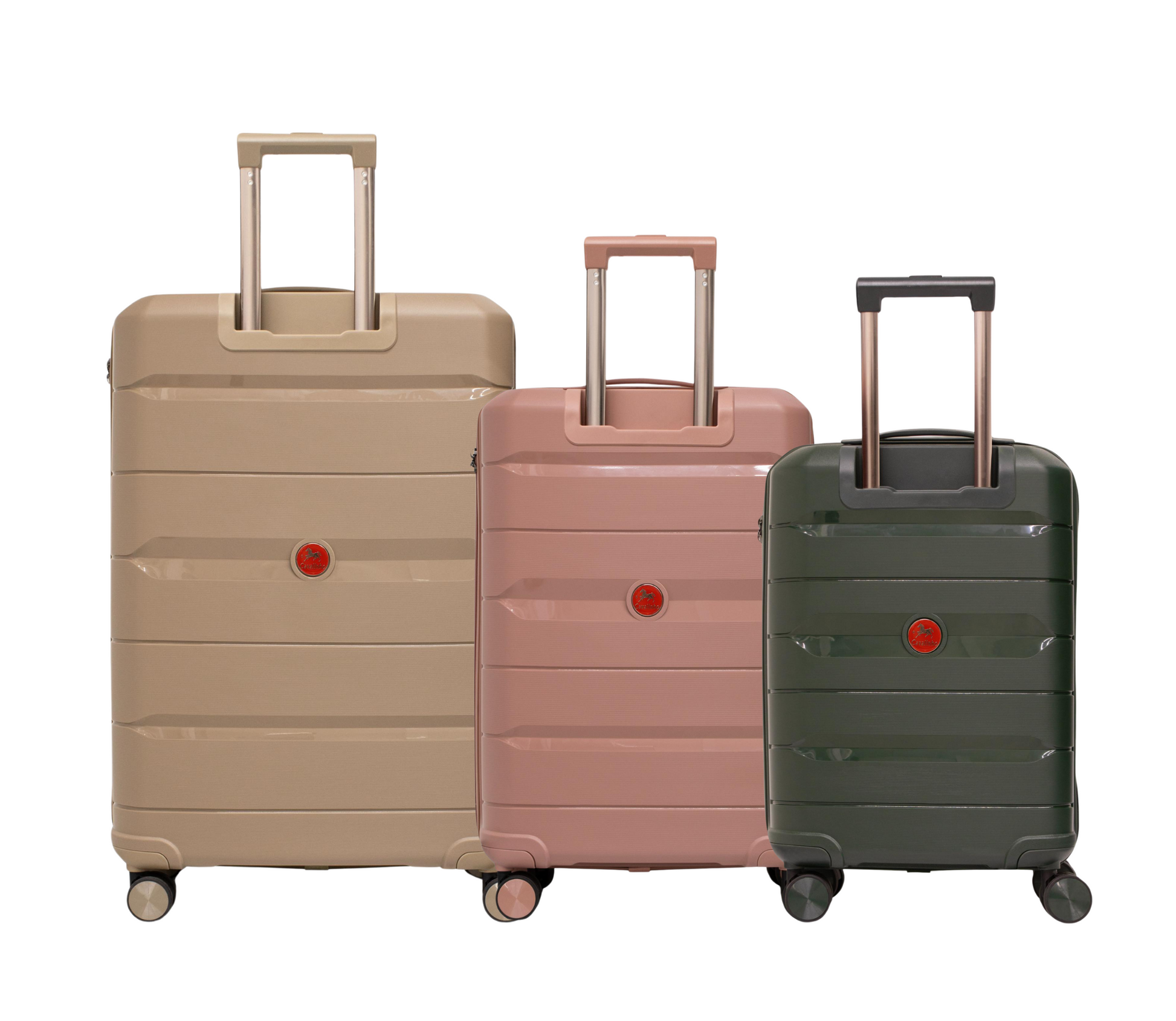 Cavalinho Canada & USA Oasis 3 Piece Luggage Set (20", 24" & 28") - DarkOliveGreen RoseGold GoldenRod - 68040001.091807.202428._3