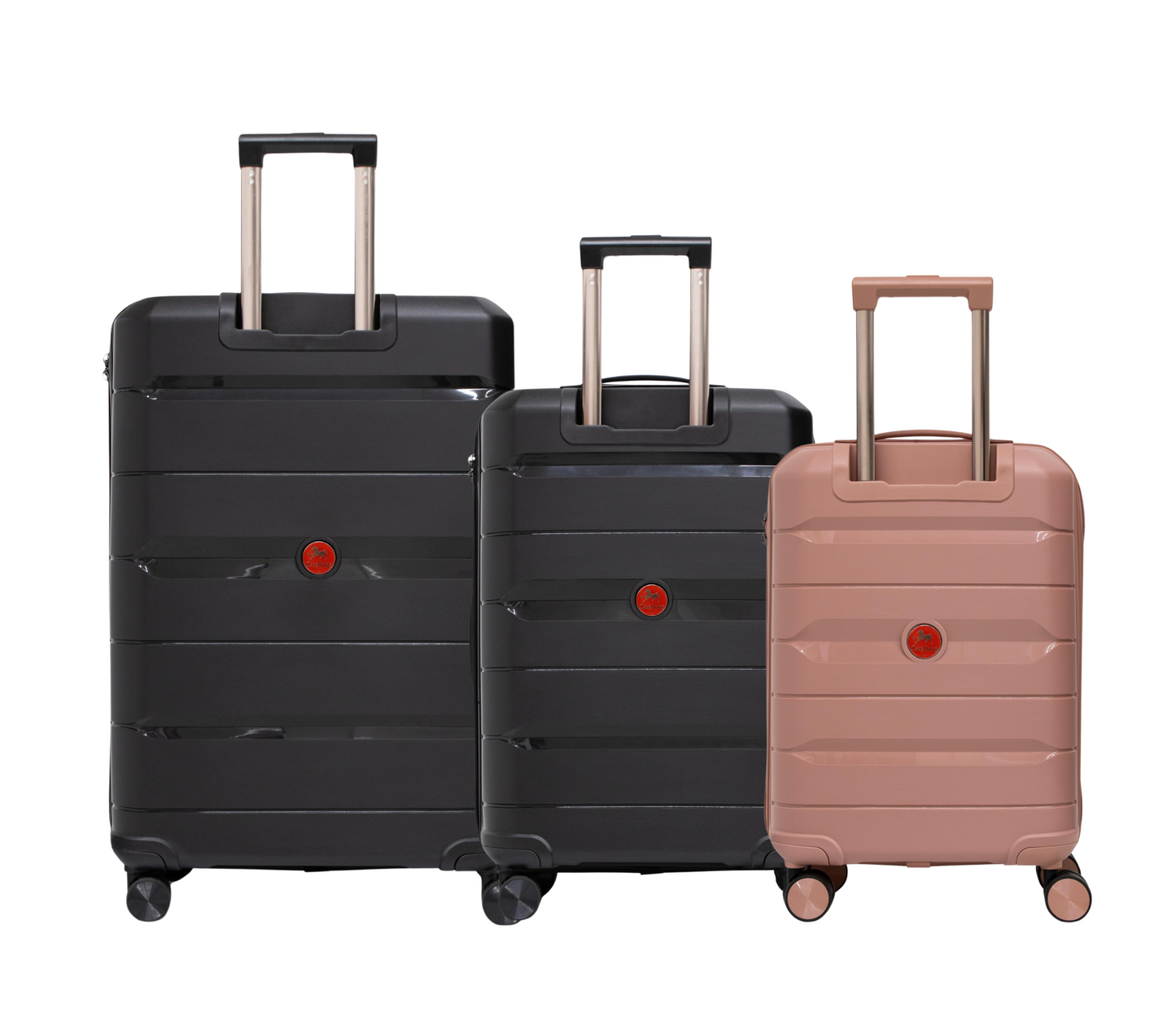 #color_ RoseGold Black Black | Cavalinho Canada & USA Oasis 3 Piece Luggage Set (20", 24" & 28") - RoseGold Black Black - 68040001.180101.202428._3