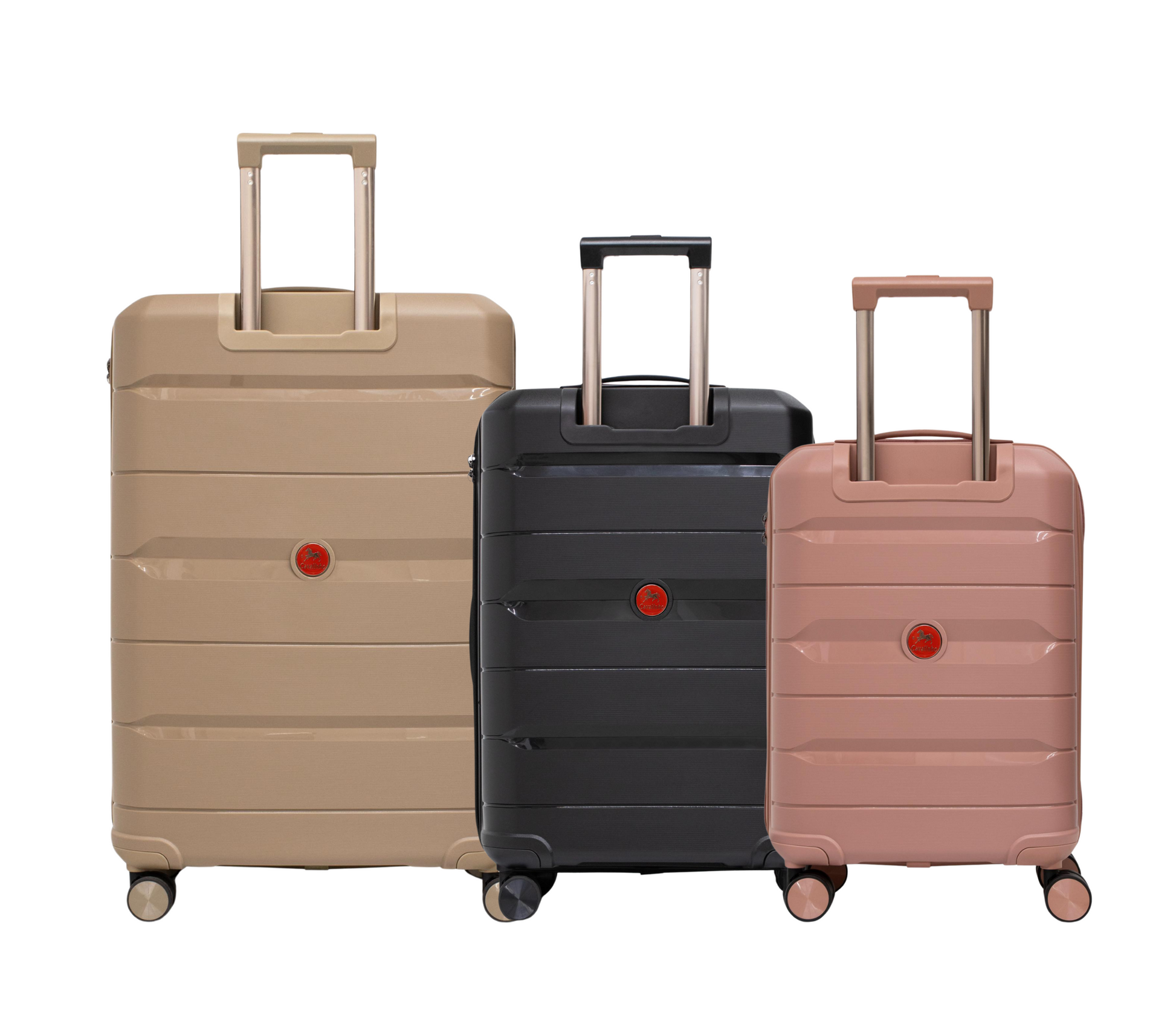 Cavalinho Canada & USA Oasis 3 Piece Luggage Set (20", 24" & 28") - RoseGold Black GoldenRod - 68040001.180107.202428._3