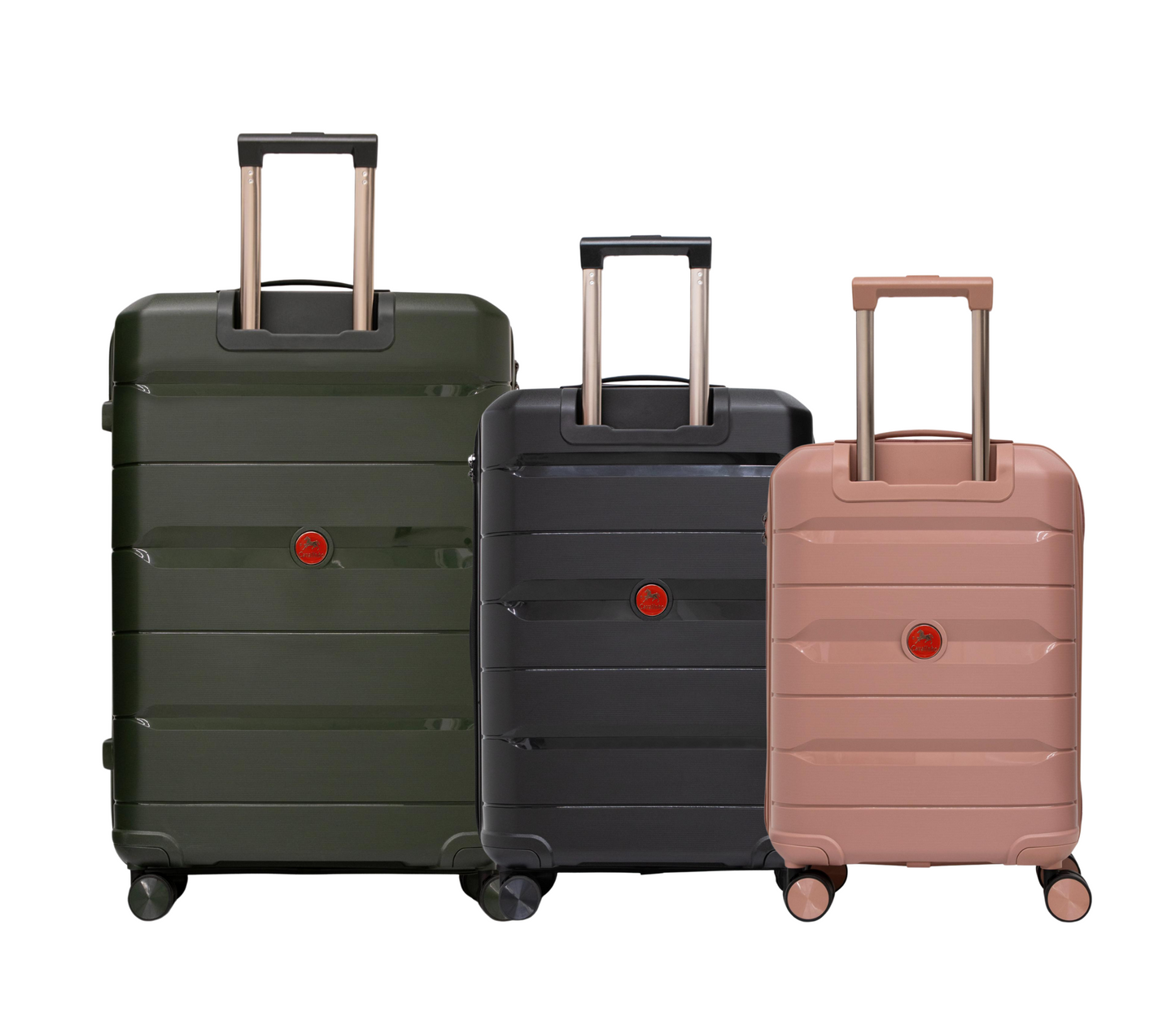 Cavalinho Canada & USA Oasis 3 Piece Luggage Set (20", 24" & 28") - RoseGold Black DarkOliveGreen - 68040001.180109.202428._3