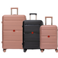 Cavalinho Canada & USA Oasis 3 Piece Luggage Set (20", 24" & 28") - RoseGold Black RoseGold - 68040001.180118.202428._1