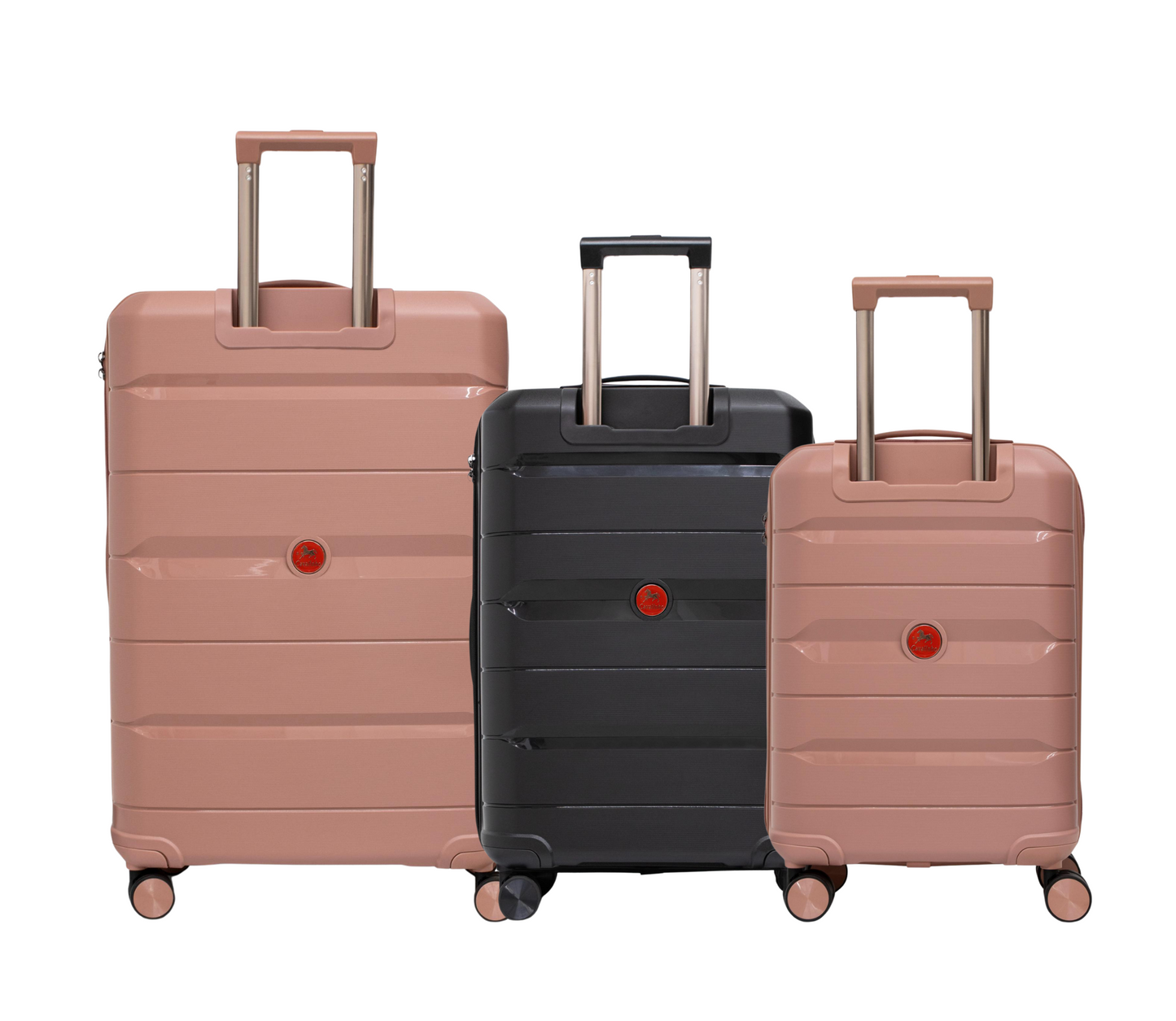 Cavalinho Canada & USA Oasis 3 Piece Luggage Set (20", 24" & 28") - RoseGold Black RoseGold - 68040001.180118.202428._3