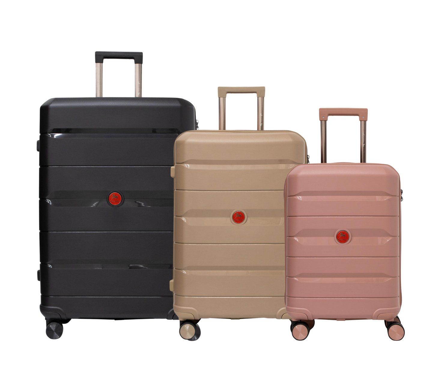 Cavalinho Canada & USA Oasis 3 Piece Luggage Set (20", 24" & 28") - RoseGold GoldenRod Black - 68040001.180701.202428._1