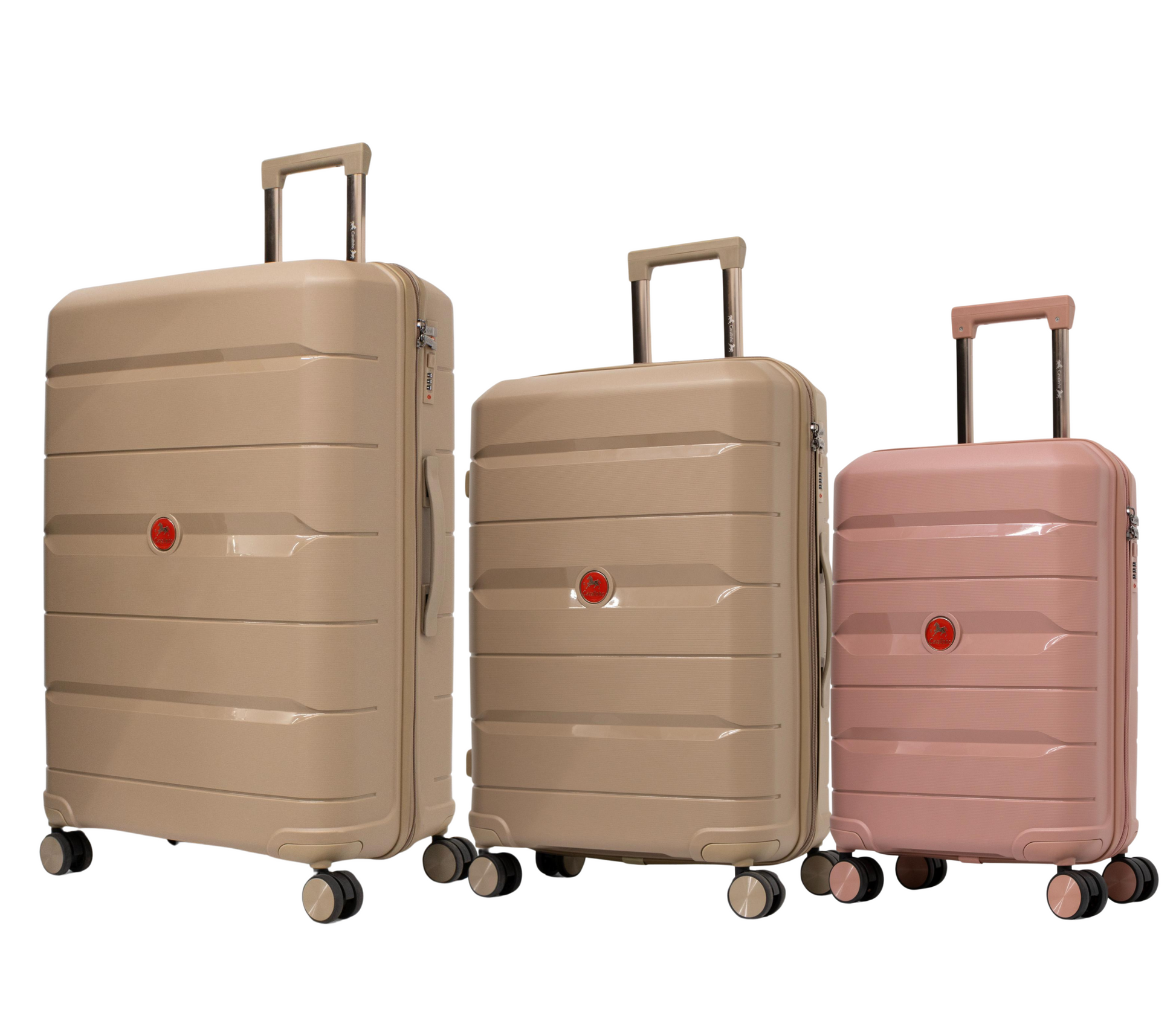 Cavalinho Canada & USA Oasis 3 Piece Luggage Set (20", 24" & 28") - RoseGold GoldenRod GoldenRod - 68040001.180707.202428._2