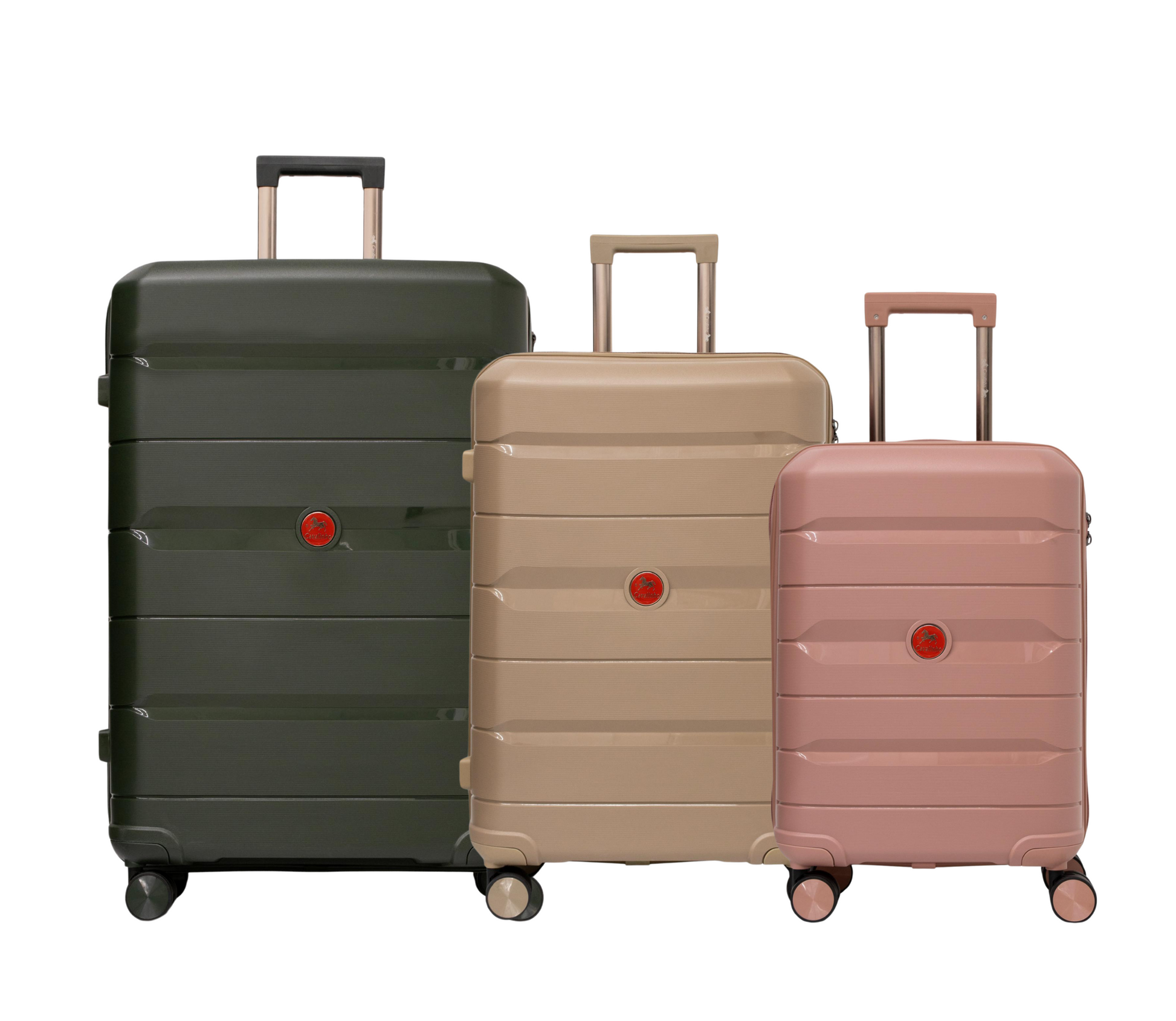 Cavalinho Canada & USA Oasis 3 Piece Luggage Set (20", 24" & 28") - RoseGold GoldenRod DarkOliveGreen - 68040001.180709.202428._1