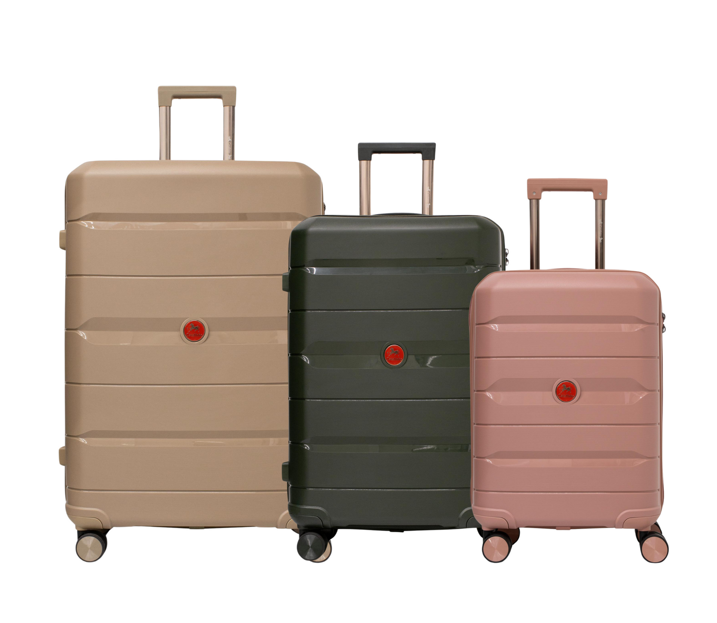 Cavalinho Canada & USA Oasis 3 Piece Luggage Set (20", 24" & 28") - RoseGold DarkOliveGreen GoldenRod - 68040001.180907.202428._1