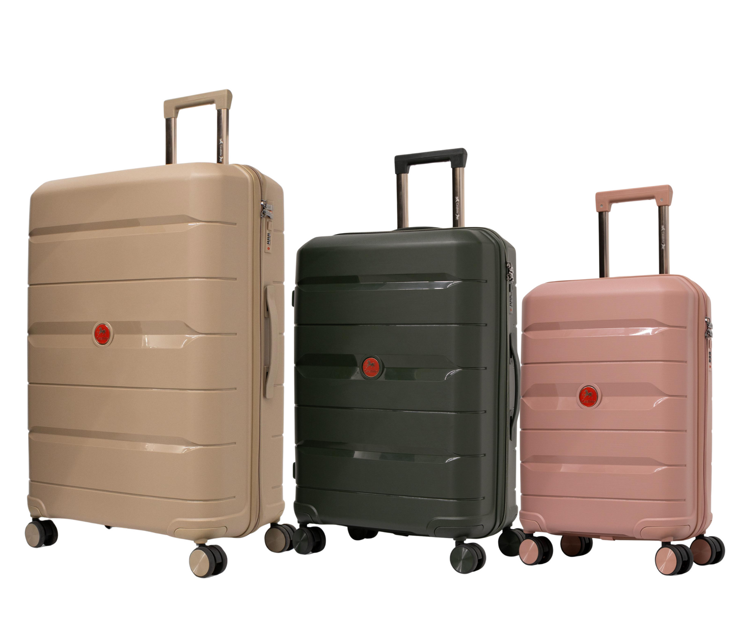 Cavalinho Canada & USA Oasis 3 Piece Luggage Set (20", 24" & 28") - RoseGold DarkOliveGreen GoldenRod - 68040001.180907.202428._2
