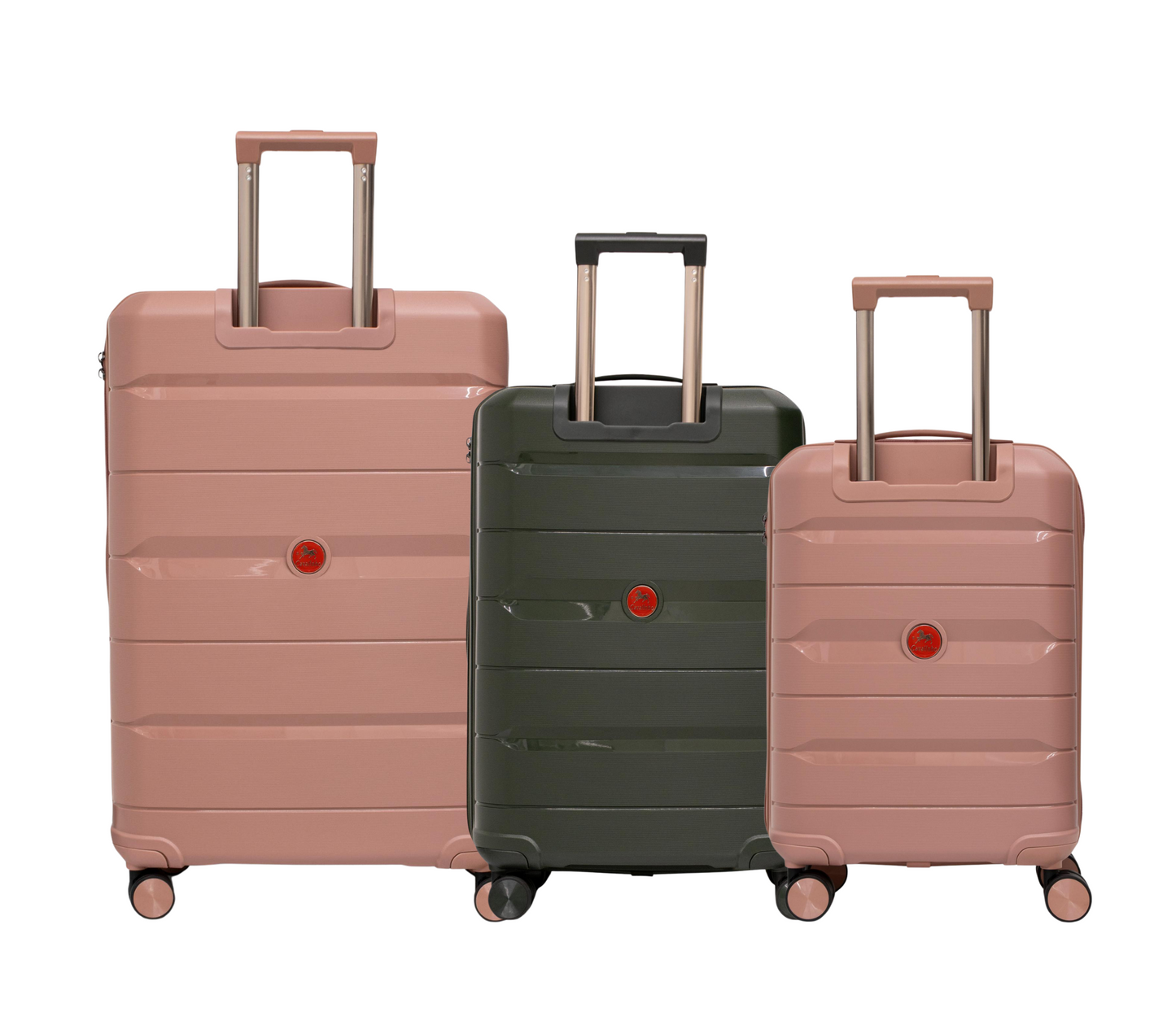 #color_ RoseGold DarkOliveGreen RoseGold | Cavalinho Canada & USA Oasis 3 Piece Luggage Set (20", 24" & 28") - RoseGold DarkOliveGreen RoseGold - 68040001.180918.202428._3