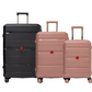 Cavalinho Canada & USA Oasis 3 Piece Luggage Set (20", 24" & 28") - RoseGold RoseGold Black - 68040001.181801.202428._1