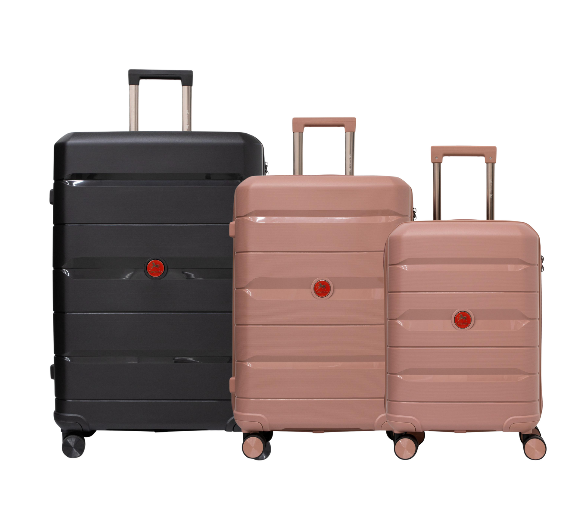 #color_ RoseGold RoseGold Black | Cavalinho Canada & USA Oasis 3 Piece Luggage Set (20", 24" & 28") - RoseGold RoseGold Black - 68040001.181801.202428._1