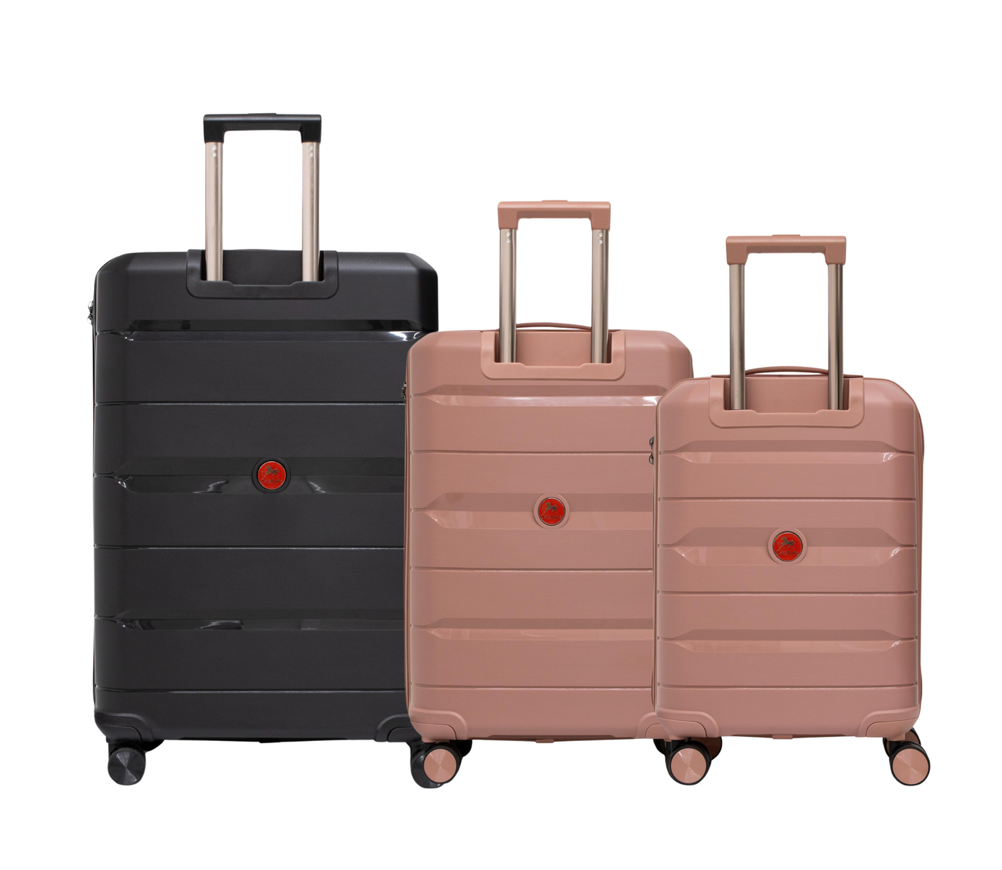 Cavalinho Canada & USA Oasis 3 Piece Luggage Set (20", 24" & 28") - RoseGold RoseGold Black - 68040001.181801.202428._3
