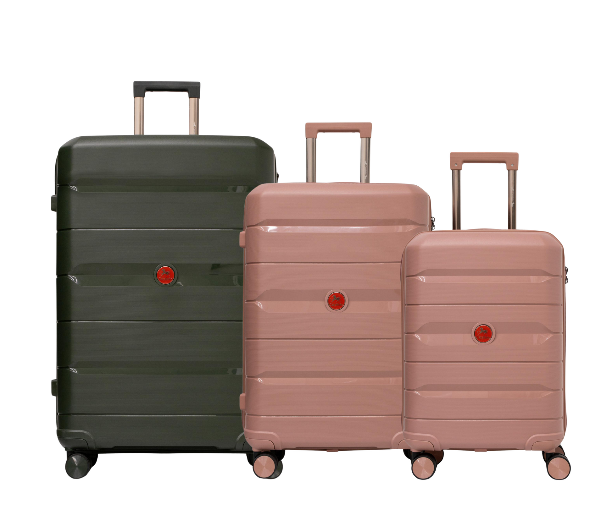#color_ RoseGold RoseGold DarkOliveGreen | Cavalinho Canada & USA Oasis 3 Piece Luggage Set (20", 24" & 28") - RoseGold RoseGold DarkOliveGreen - 68040001.181809.202428._1