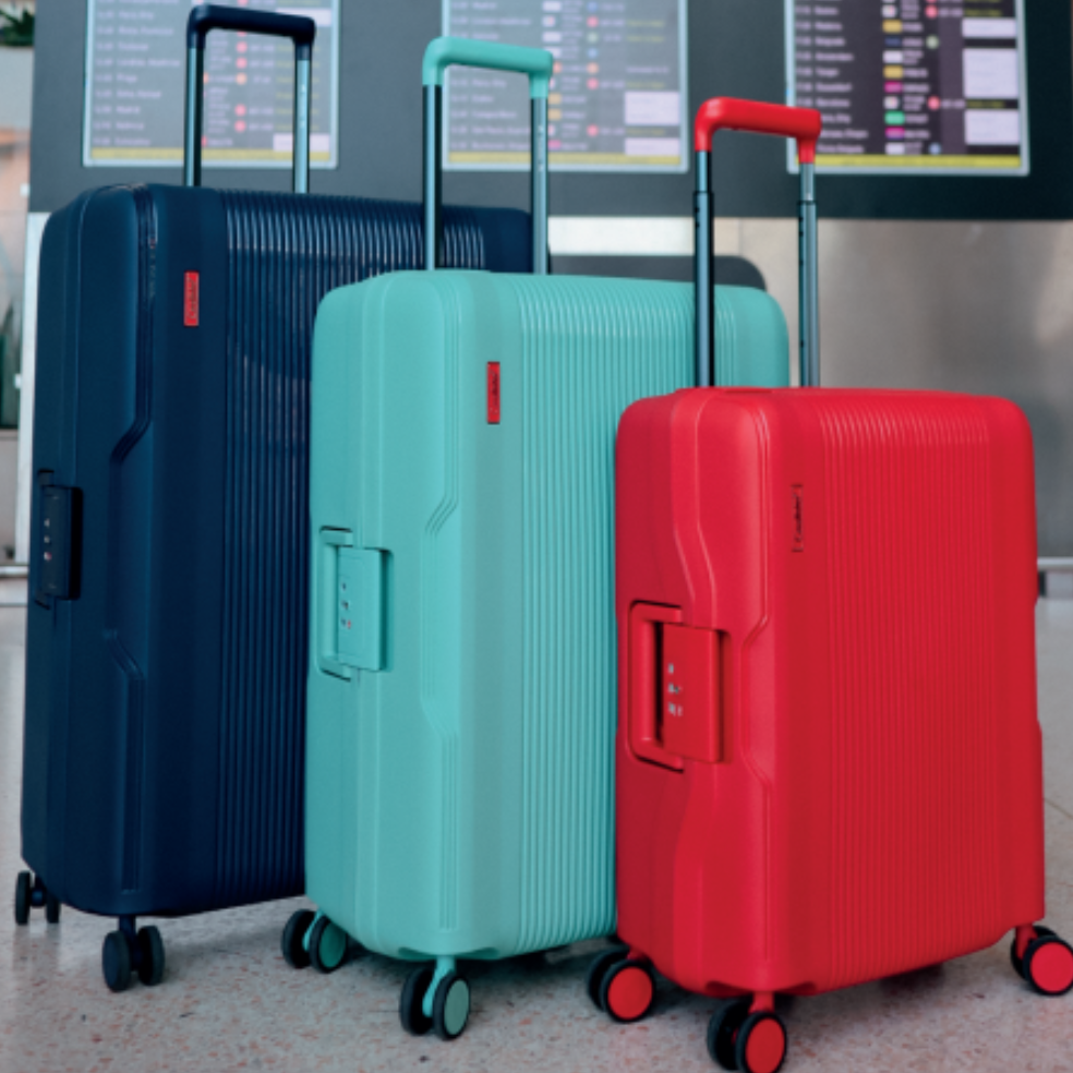 Cavalinho Atlas Carry-on Hardside Luggage (20") SKU 68050001.42.20 #color_mint, menthe, menta, navy, marine, marinho, black, noir, preto, red, rouge, vermelho, white, blanc, branco, black / red, noir / rouge, preto / vermelho, navy / red, bleu marine / rouge, marinho / vermelho