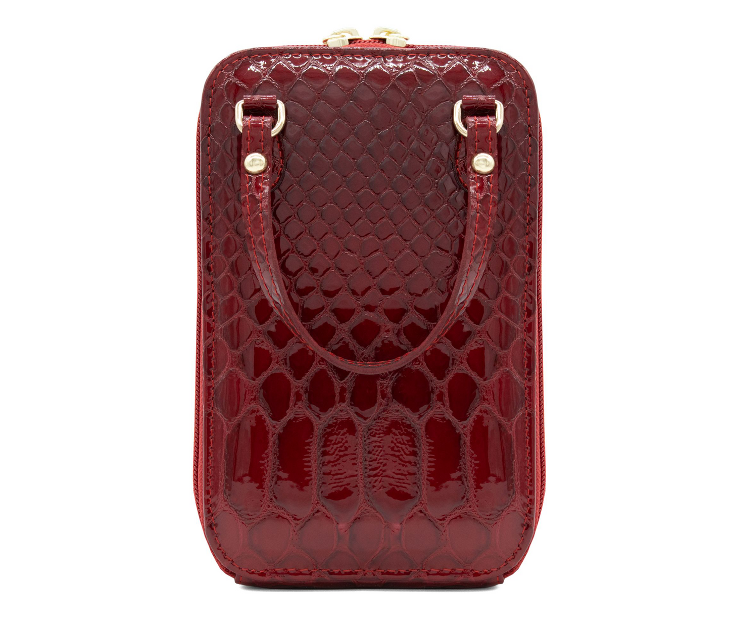 Cavalinho Gallop Patent Leather Phone Purse - Red - Artboard3