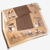 Carriages Shawl & Blanket Scarf #print_Beige / Brown