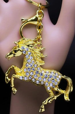 Relhok Horse Keychain - Yellow Gold Diamond - GoldDiamond1