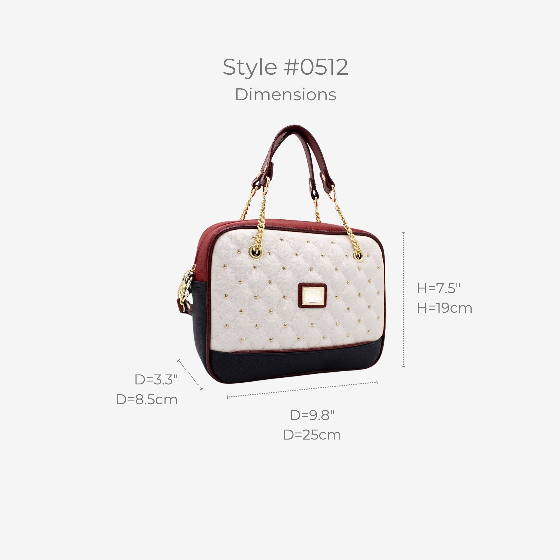 Craft Handbag SKU 16010512 #color_black / white, navy / white / red, brown, tan / white / beige, navy / red